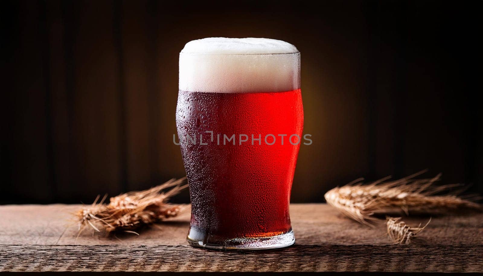 pint of beer in a pub, AI generated image