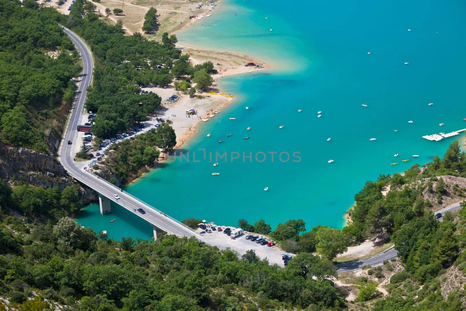 st croix lake les gorges du verdon provence france. top view