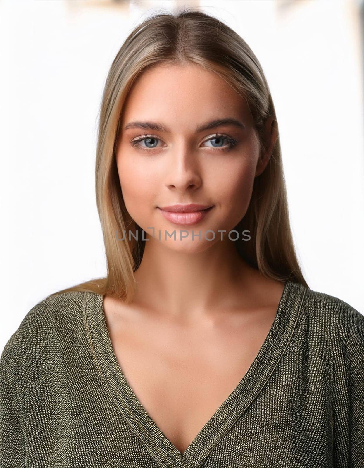gorgeous young woman portrait, AI generated image