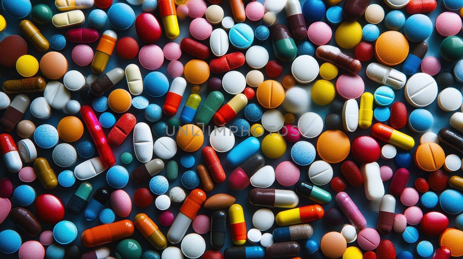 Colorful Pills and Capsules, Medicine, Pharmacy, and Healthcare Concept