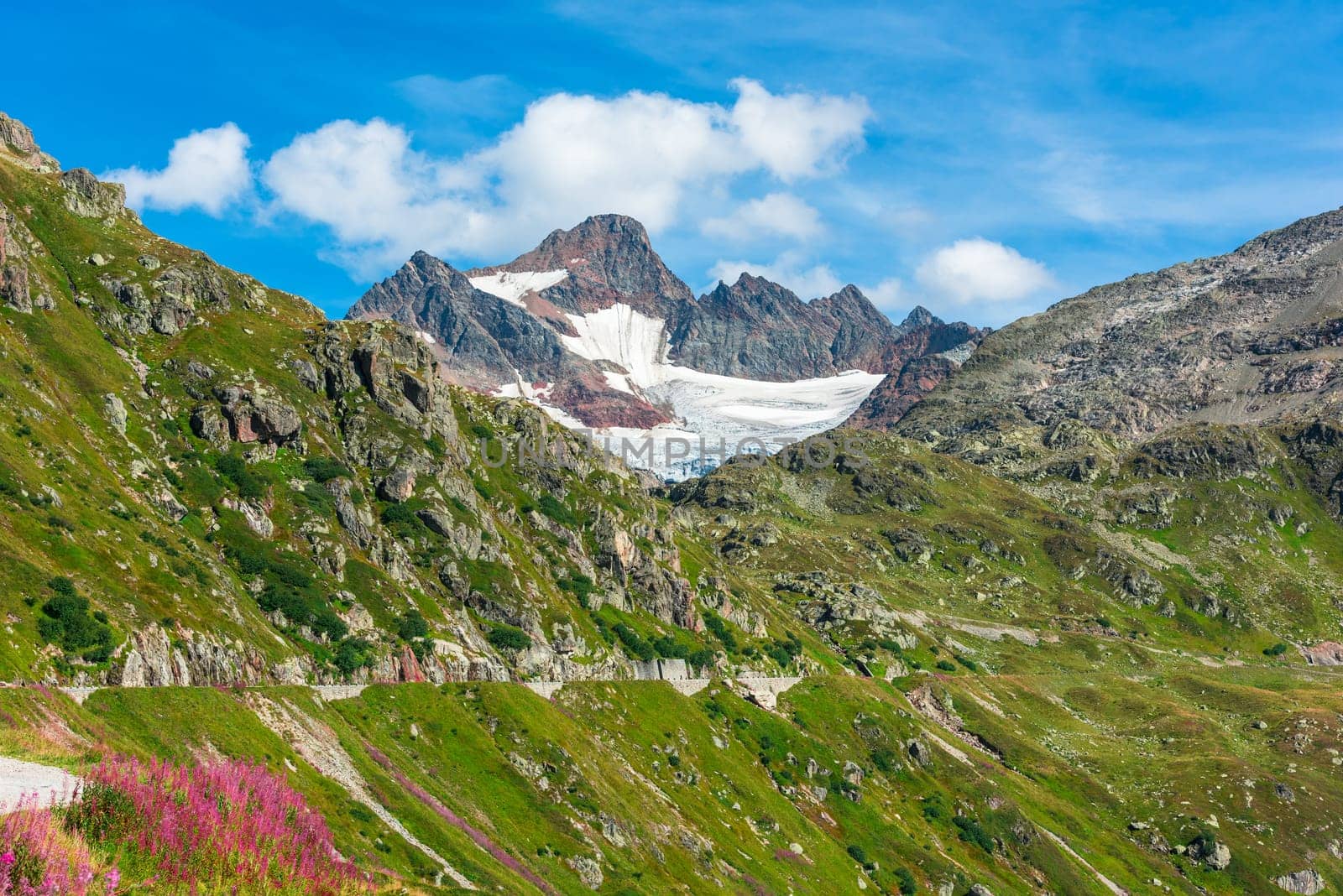View to Steingletcher nearby Sustenpass in Swiss Alps