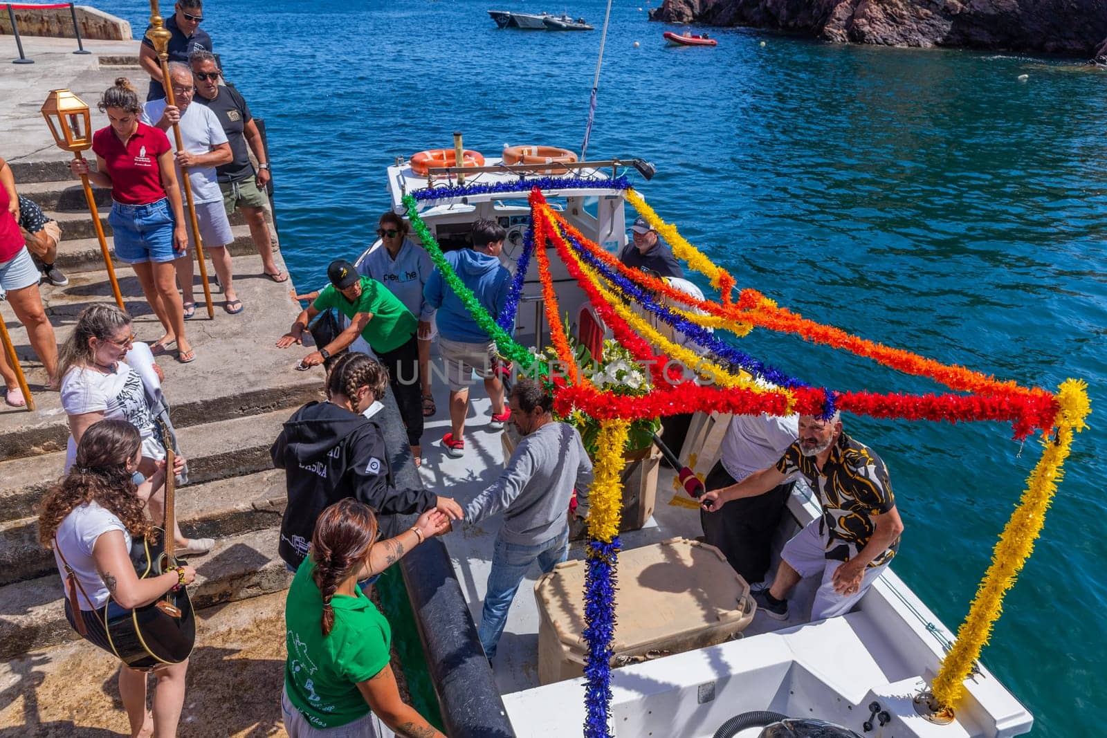 Berlenga island, Portugal: June 22, 2024: Festival in Honor of Saint John the Baptist, in Berlenga island, Peniche. Portugal