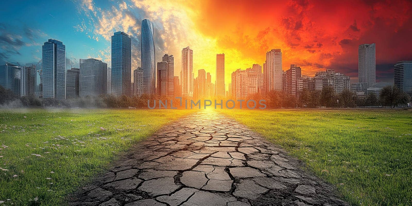 Human Rights Damage Lost in Climate Crisis. AI generative.