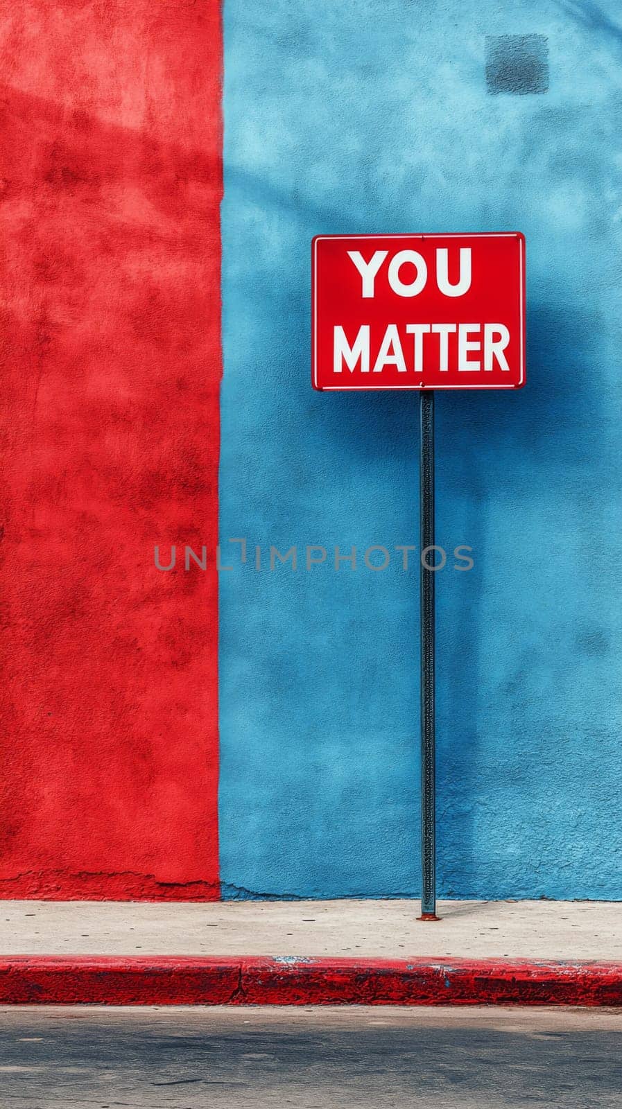 Sign with motivational message You Matter on color background, AI generated
