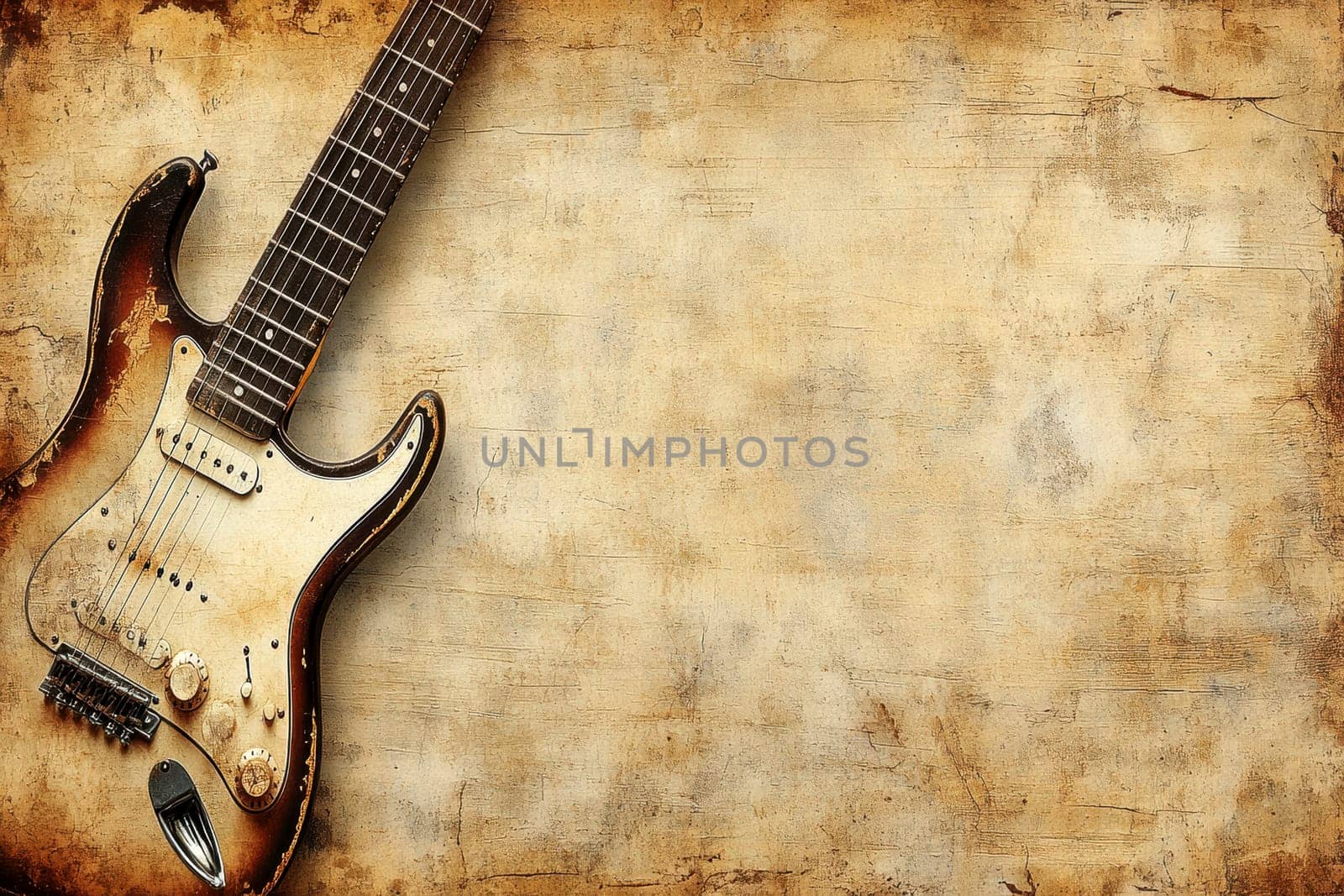 vintage grunge band rock and roll show concert banner ad template. AI generative.