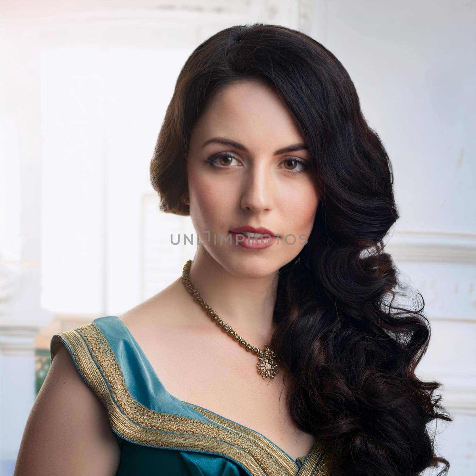 gorgeous young woman portrait, AI generated image