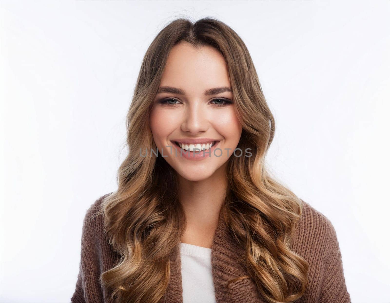 portrait of pretty young woman, AI generated image