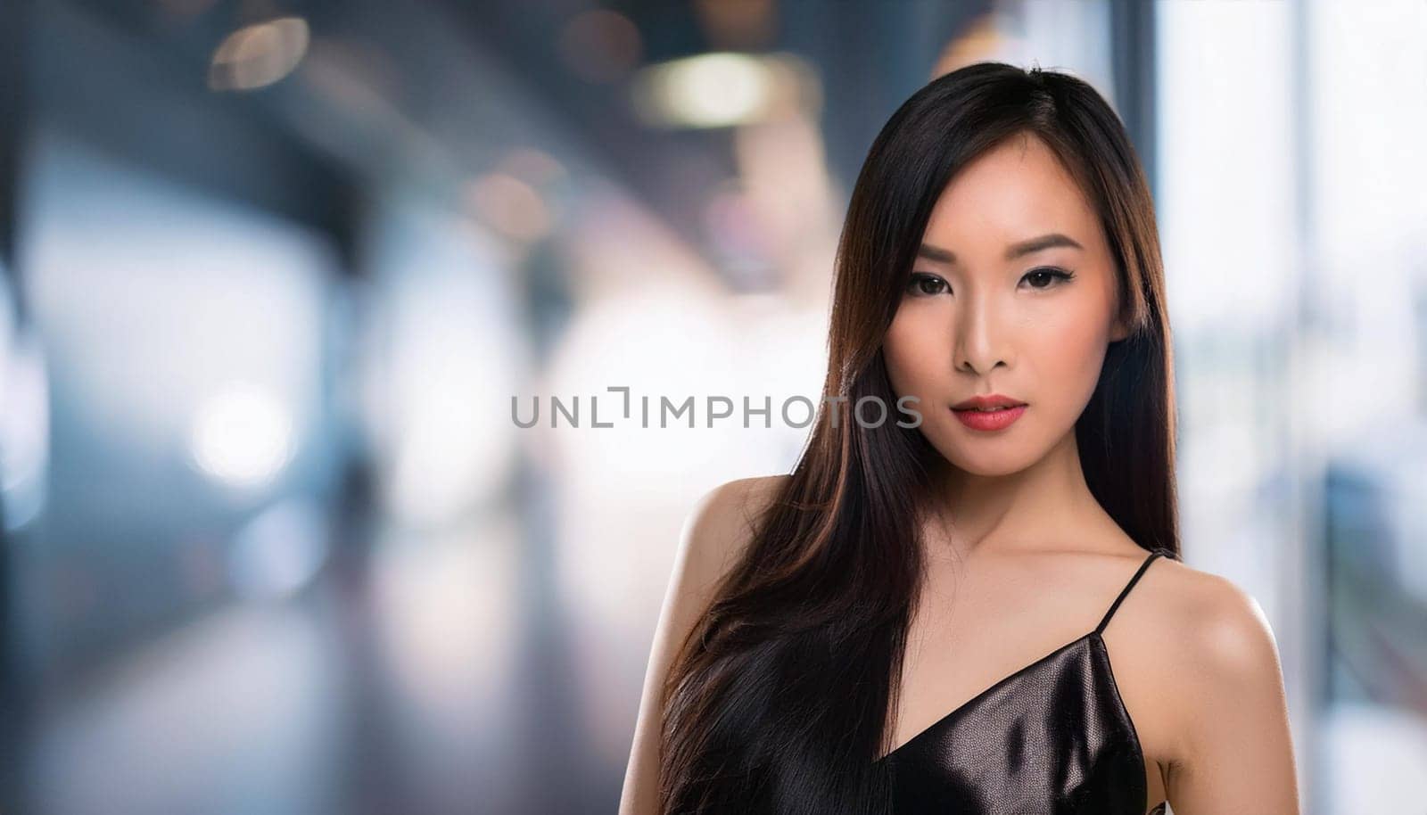 gorgeous young asian woman, AI generated image