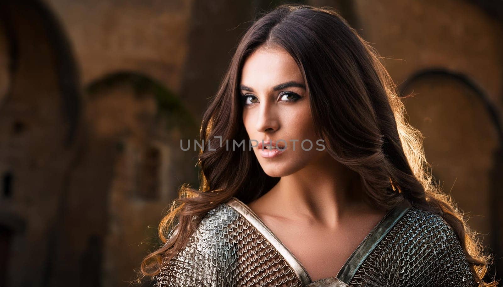 gorgeous young medieval woman, AI generated image