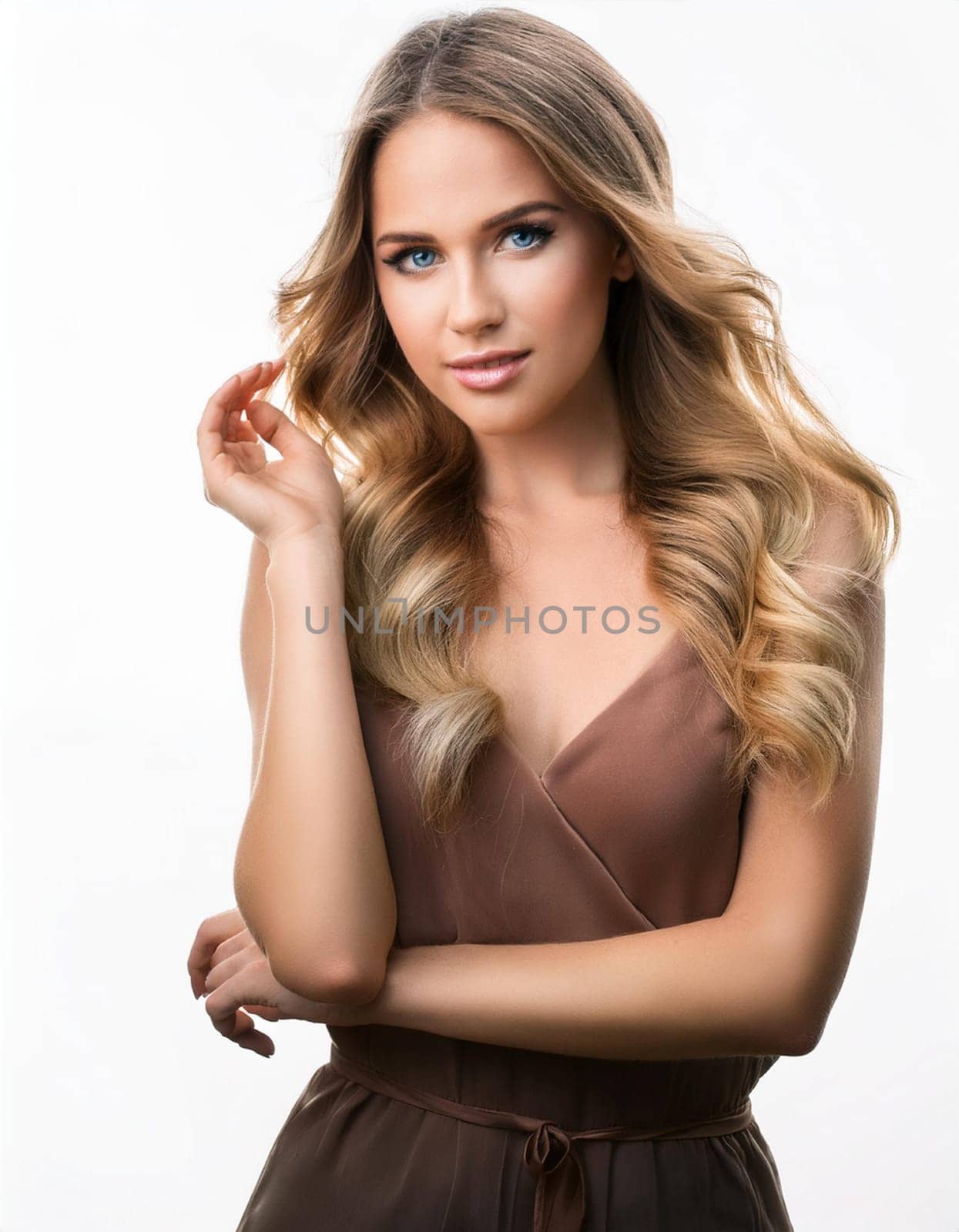 gorgeous young woman portrait, AI generated image