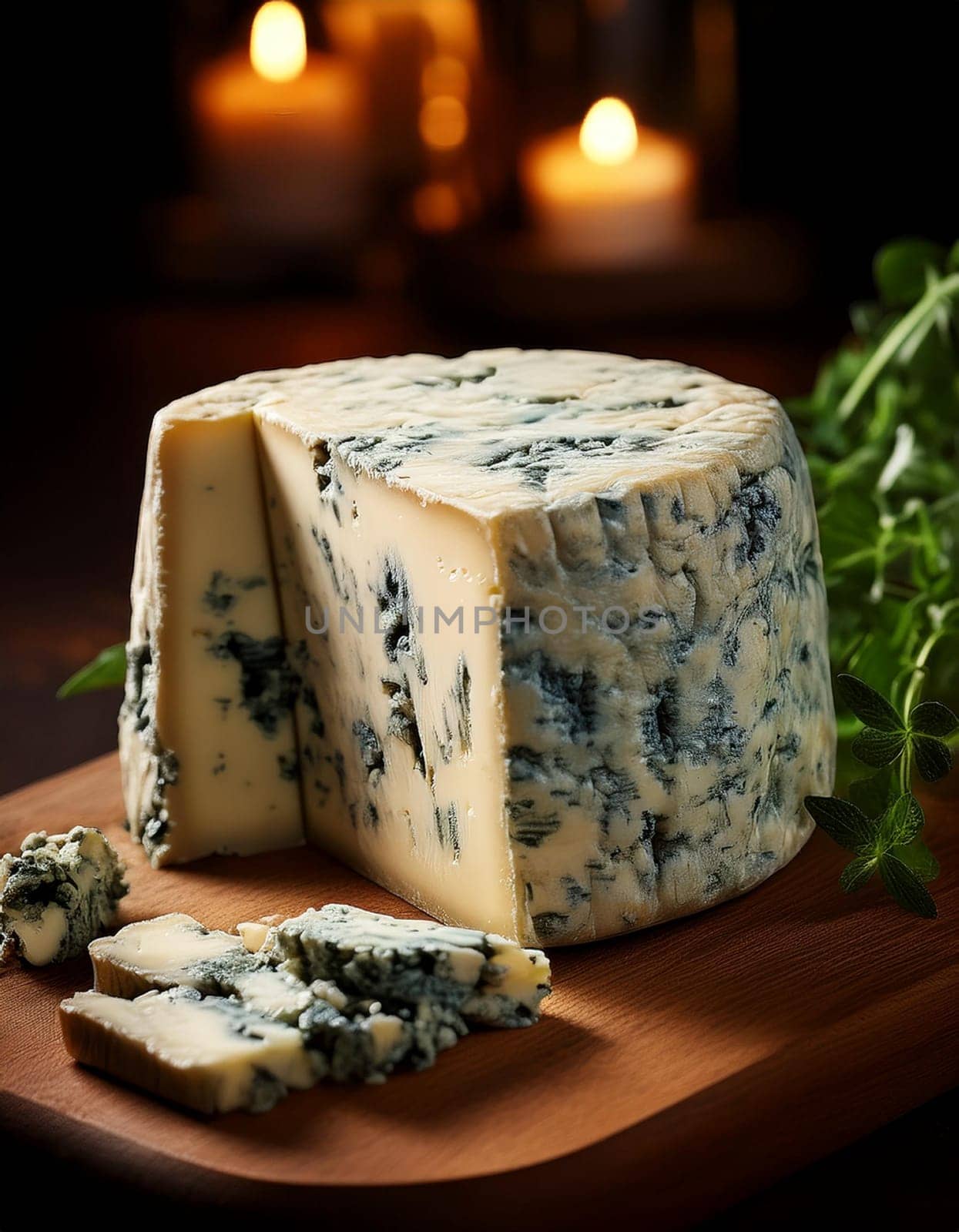 british stilton cheese food, AI generated image