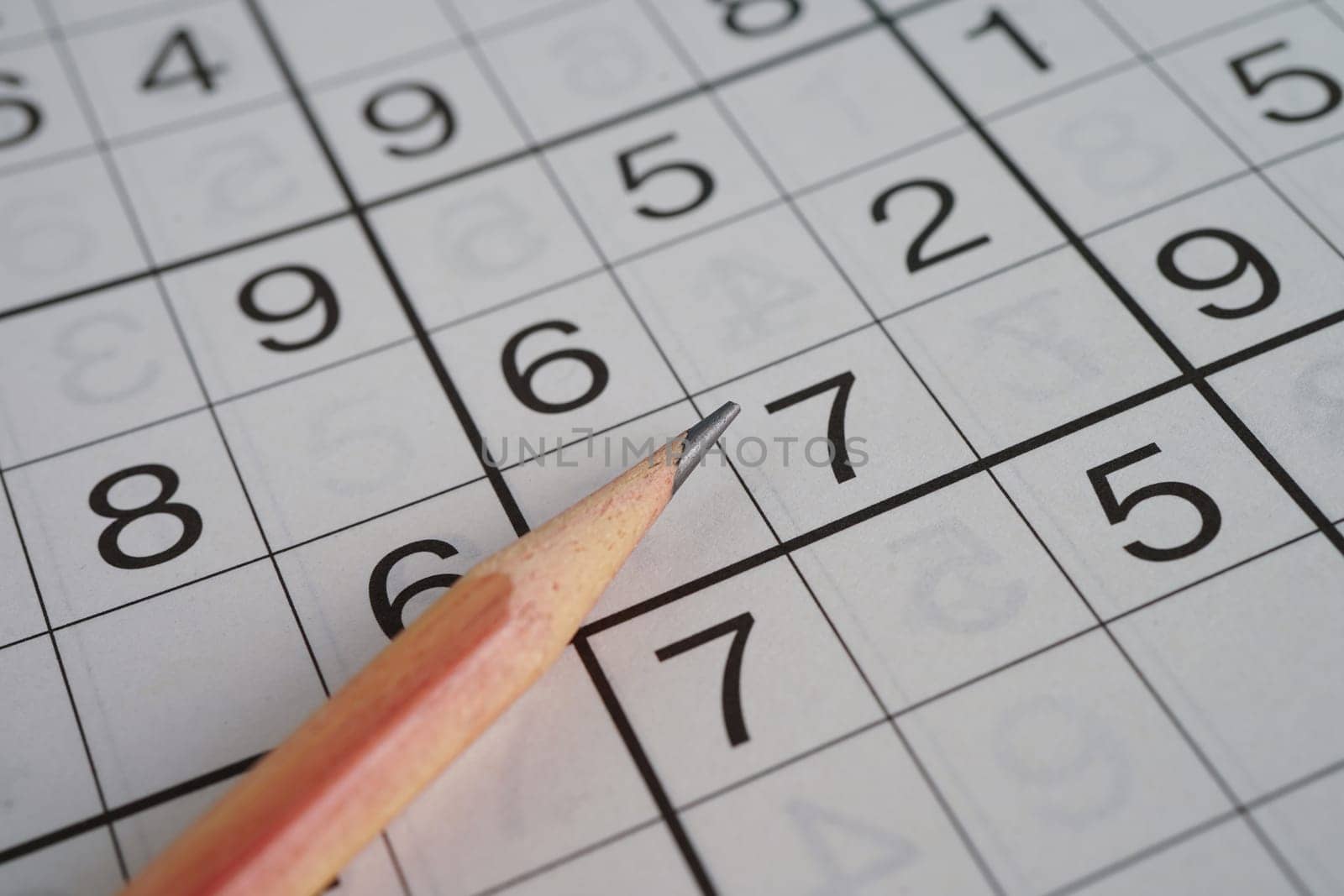 Sudoku puzzle, game to play for keep you brain younger for developing Alzheimer disease in senior patient.