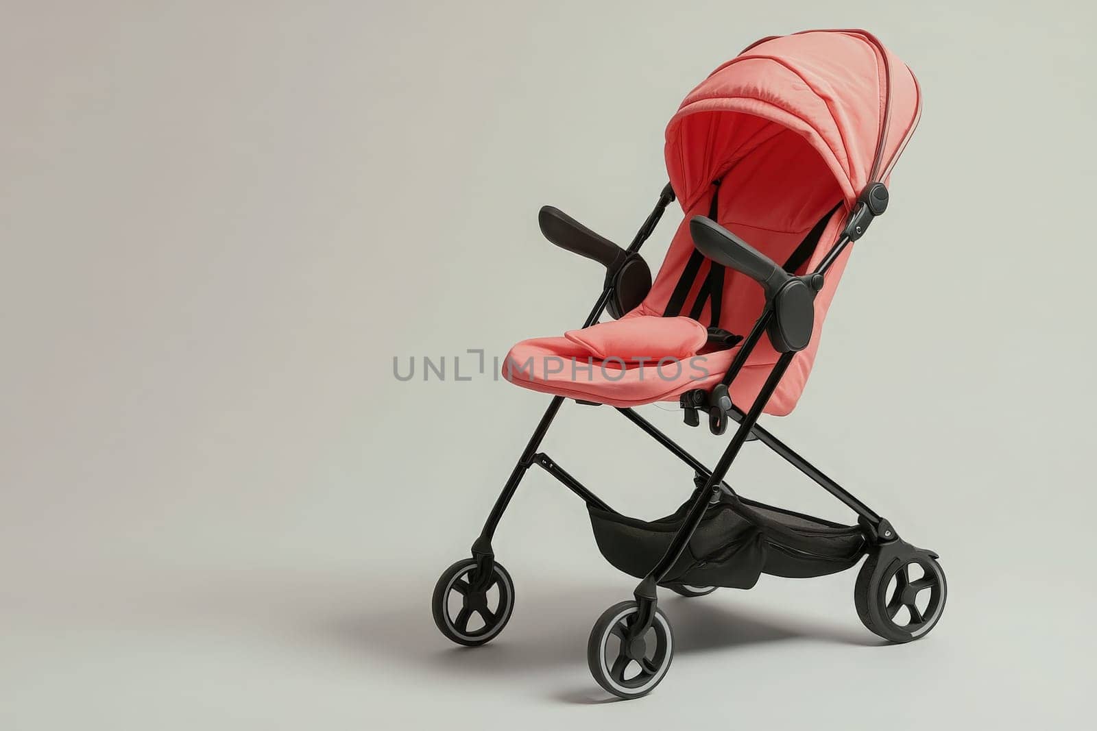 This infant pushchair features a sleek design with a comfortable seat, perfect for parents seeking convenience and style while strolling with their baby. The vibrant color adds a cheerful touch.