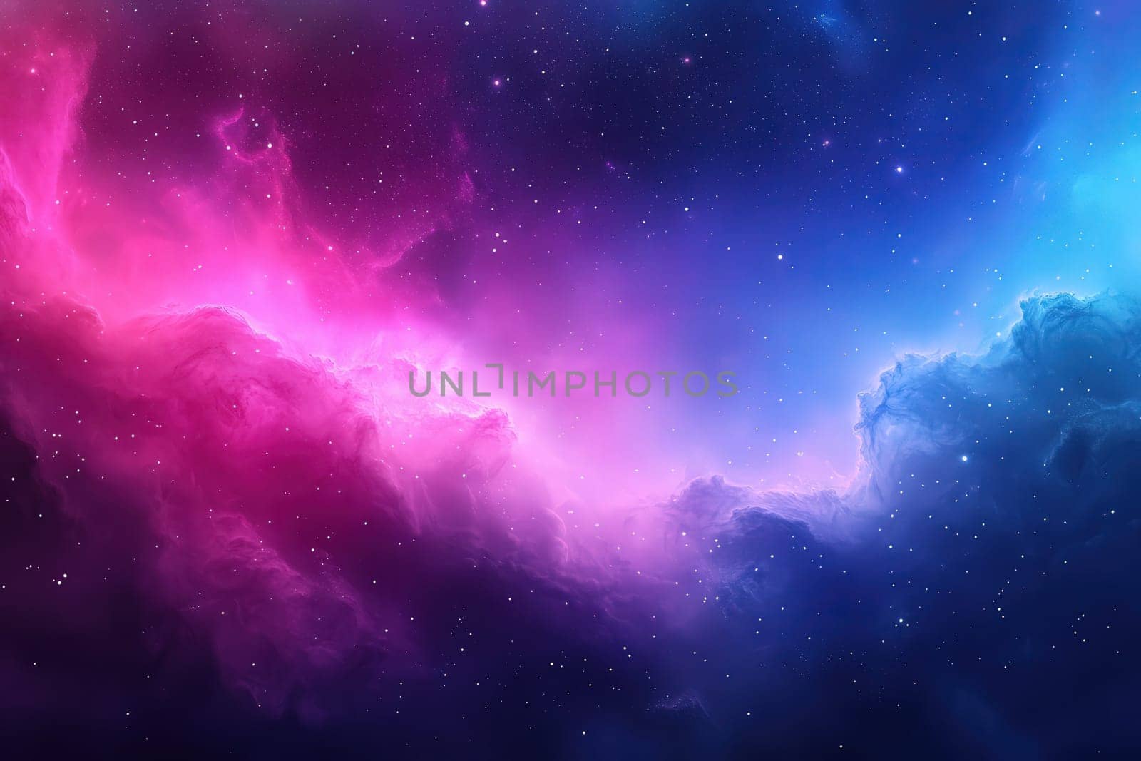 A stunning interstellar travel portal opens against a backdrop of vibrant cosmic clouds, showcasing brilliant shades of pink and blue in a distant galaxy.