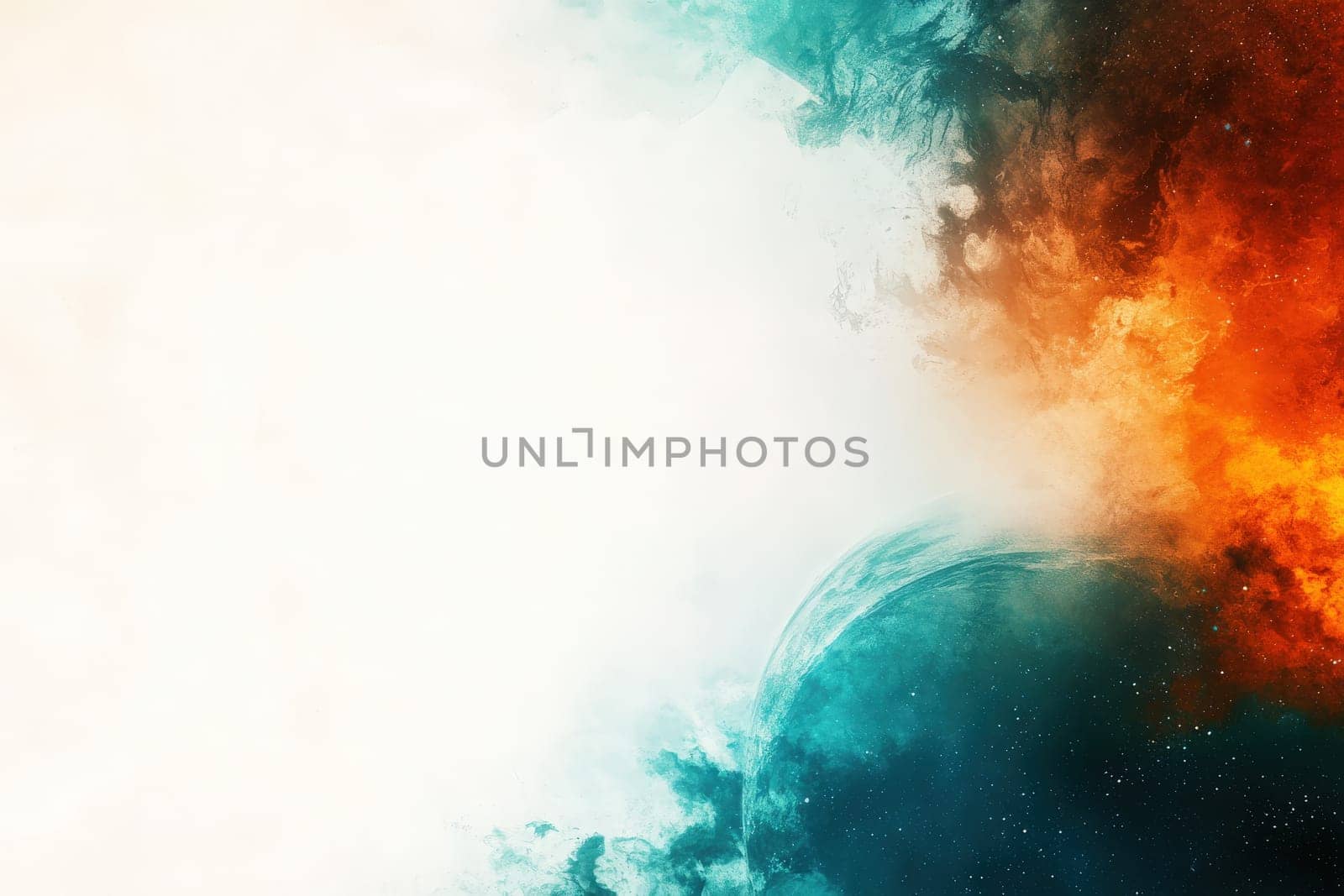 An interstellar travel portal reveals a distant galaxy, surrounded by vibrant cosmic colors and celestial textures. This extraordinary sight invites exploration through space and time.
