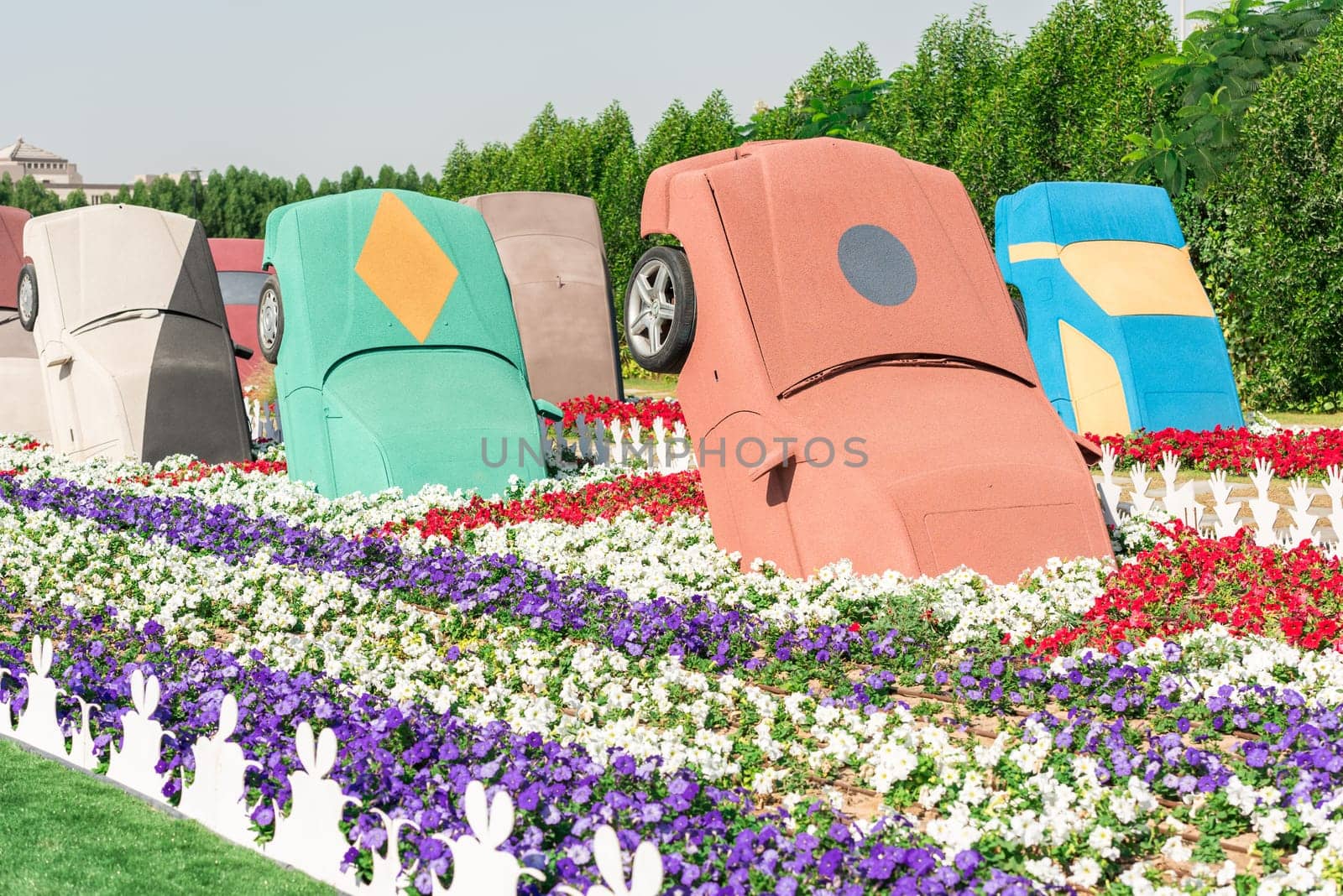 UAE, DUBAI - DECEMBER 30: dubai miracle garden with over million flowers on a sunny day December 30, 2014