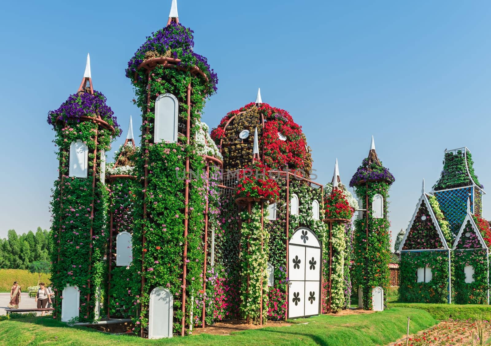 UAE, DUBAI - DECEMBER 30: dubai miracle garden with over million flowers on a sunny day December 30, 2014