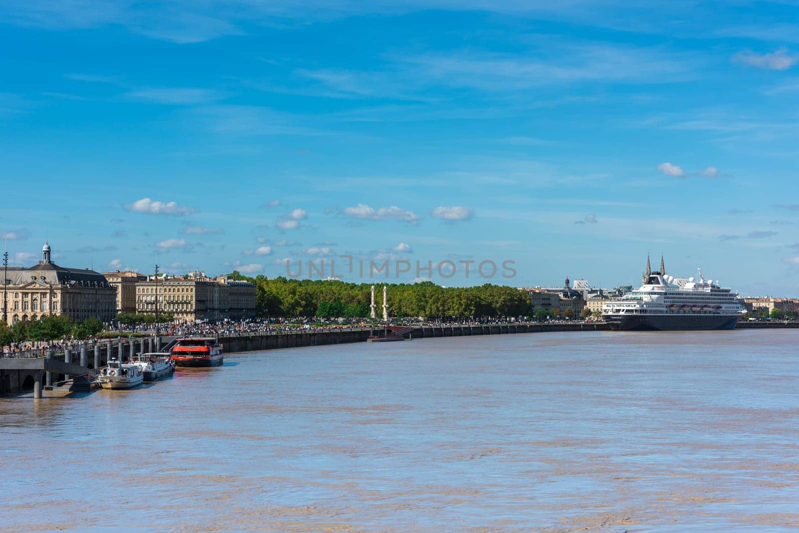FRANCE, BORDEAUX - SEPTEMBER 20: Famous dutch cruise ship Prinsendam in Bordeaux, France on September 20, 2015