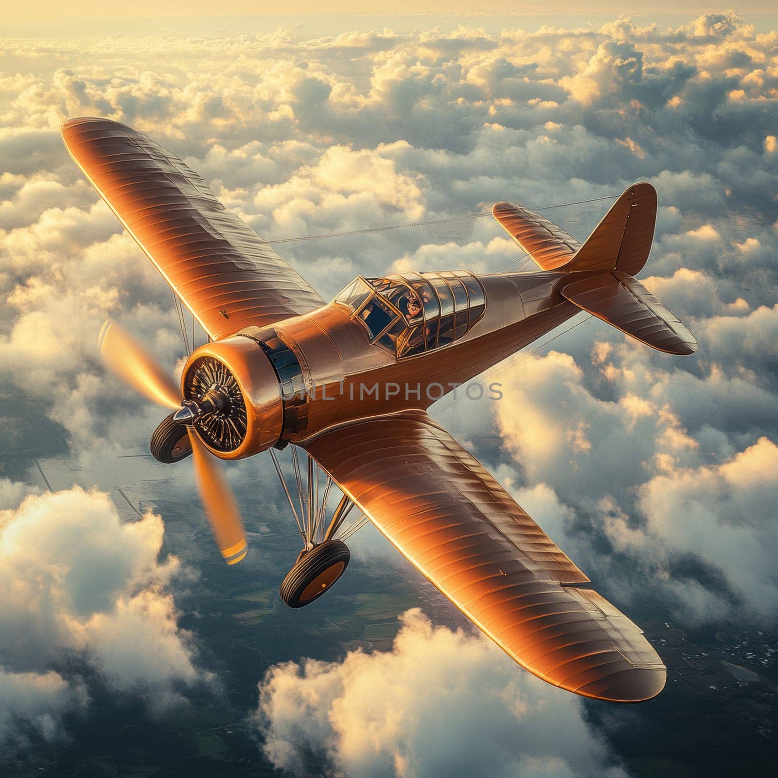 Aviation and pilots in the 1920s and 1930s. AI generative.