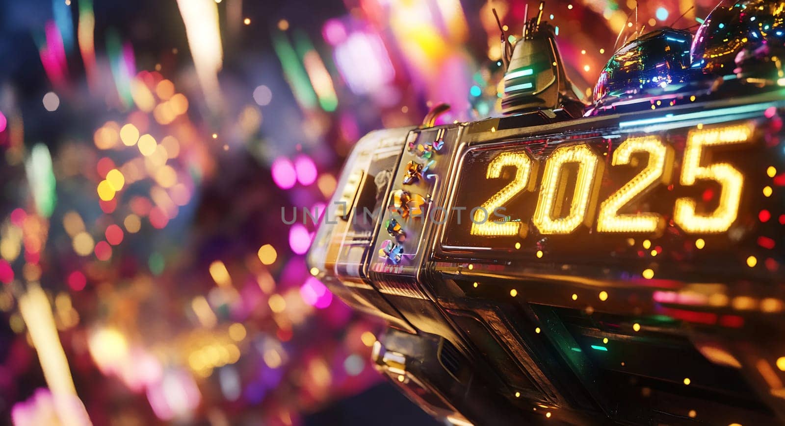 A lively display of fireworks illuminates the night sky as people celebrate the arrival of 2025 with joy and excitement.