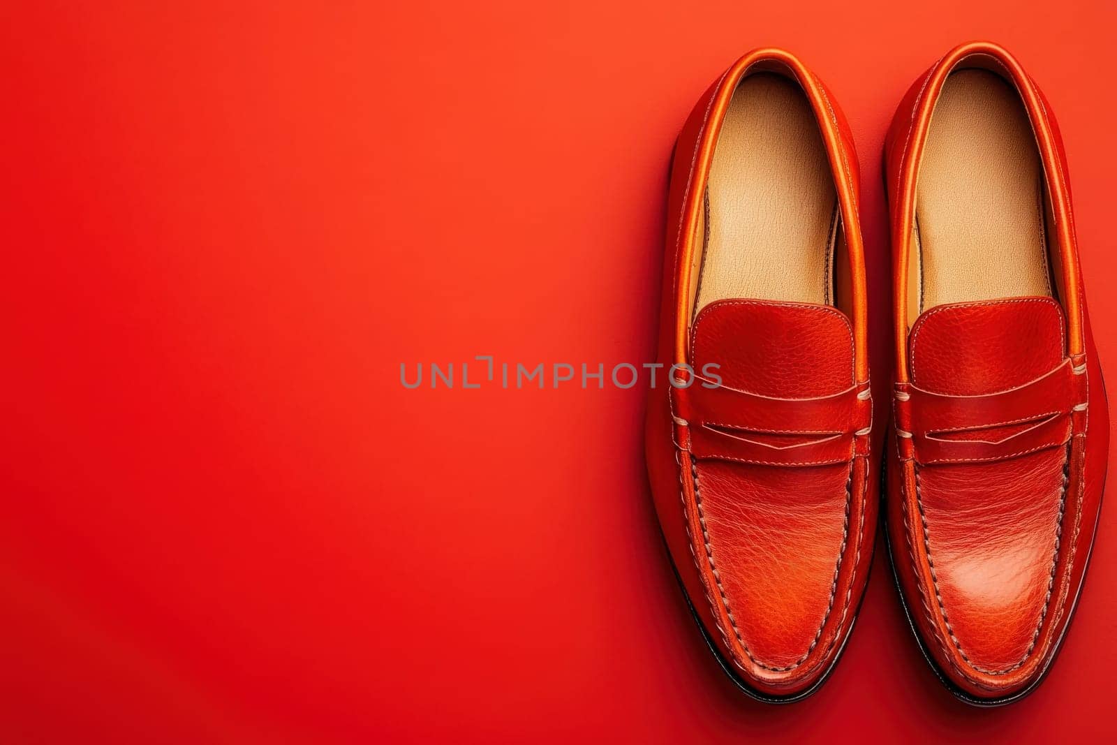 These elegant luxury loafers are showcased against a striking solid background, highlighting their rich color and sleek design. Perfect for adding a touch of sophistication to any outfit.