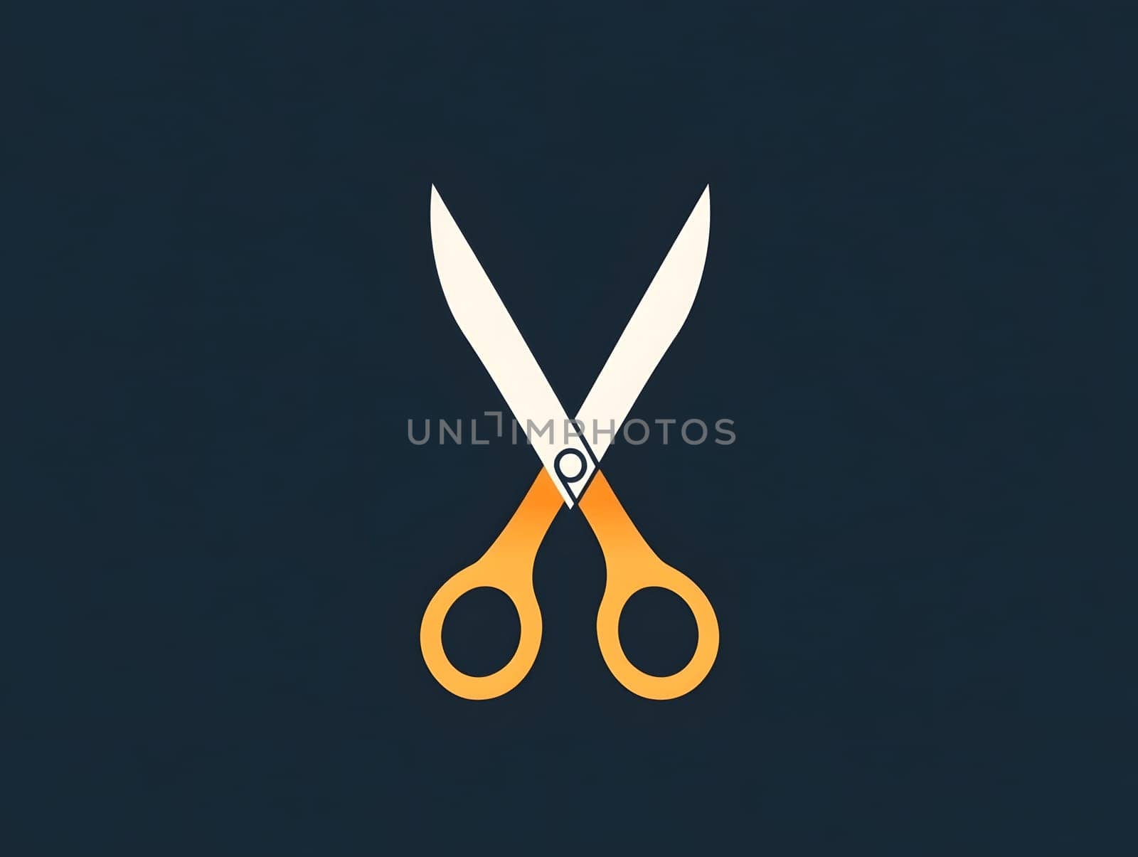 Barber Scissors Cutting Tool Cut shears Icon Logo Symbol