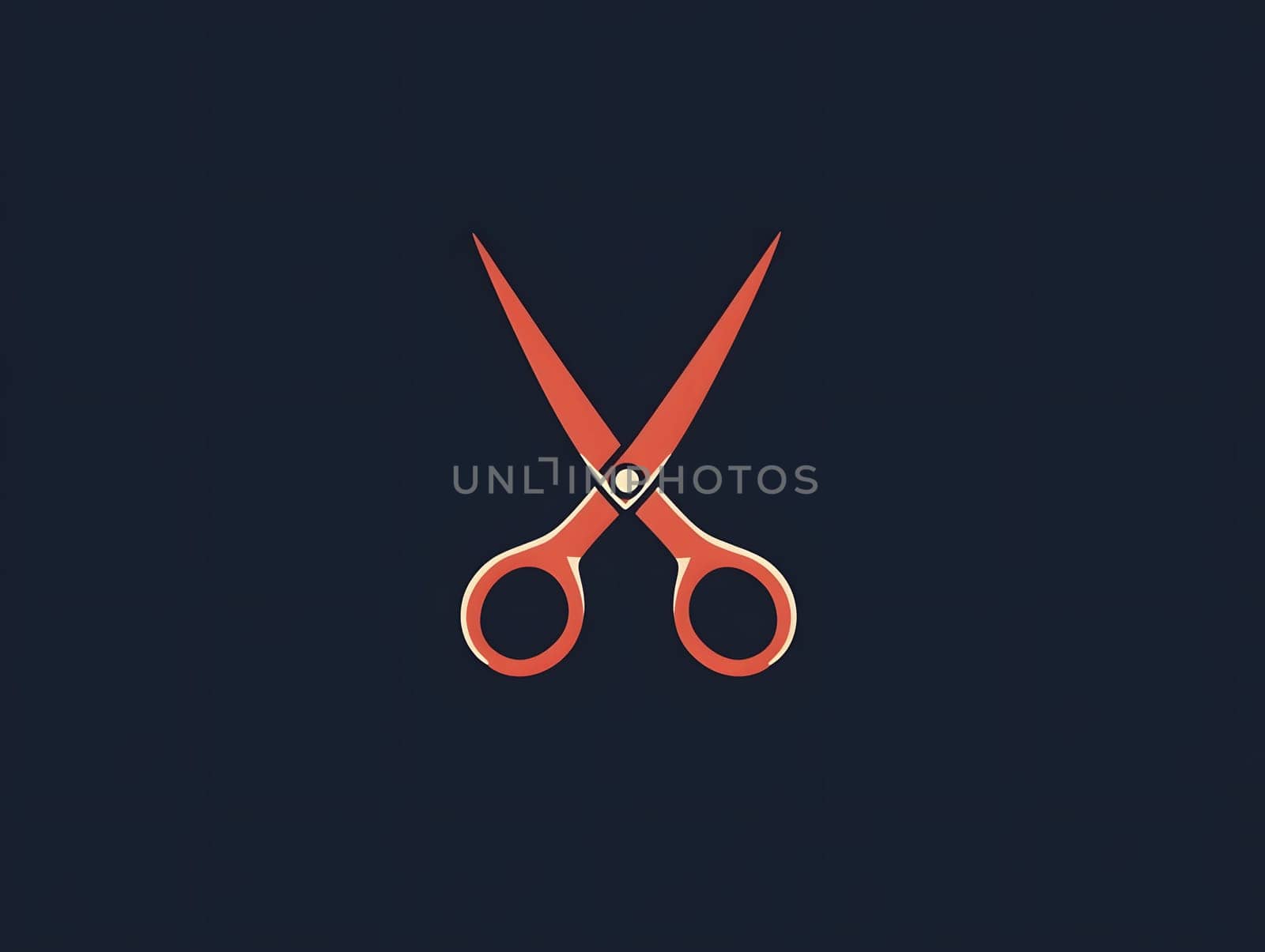 Barber Scissors Cutting Tool Cut shears Icon Logo Symbol