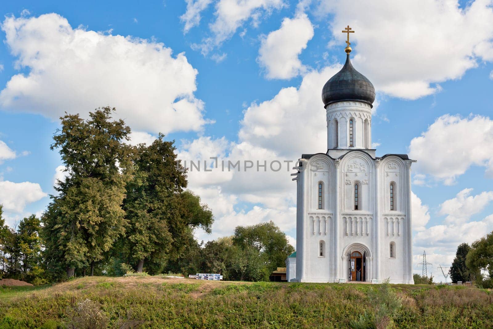 Church of the intercession on the Nerl river in Russia the village Bogolyubovo