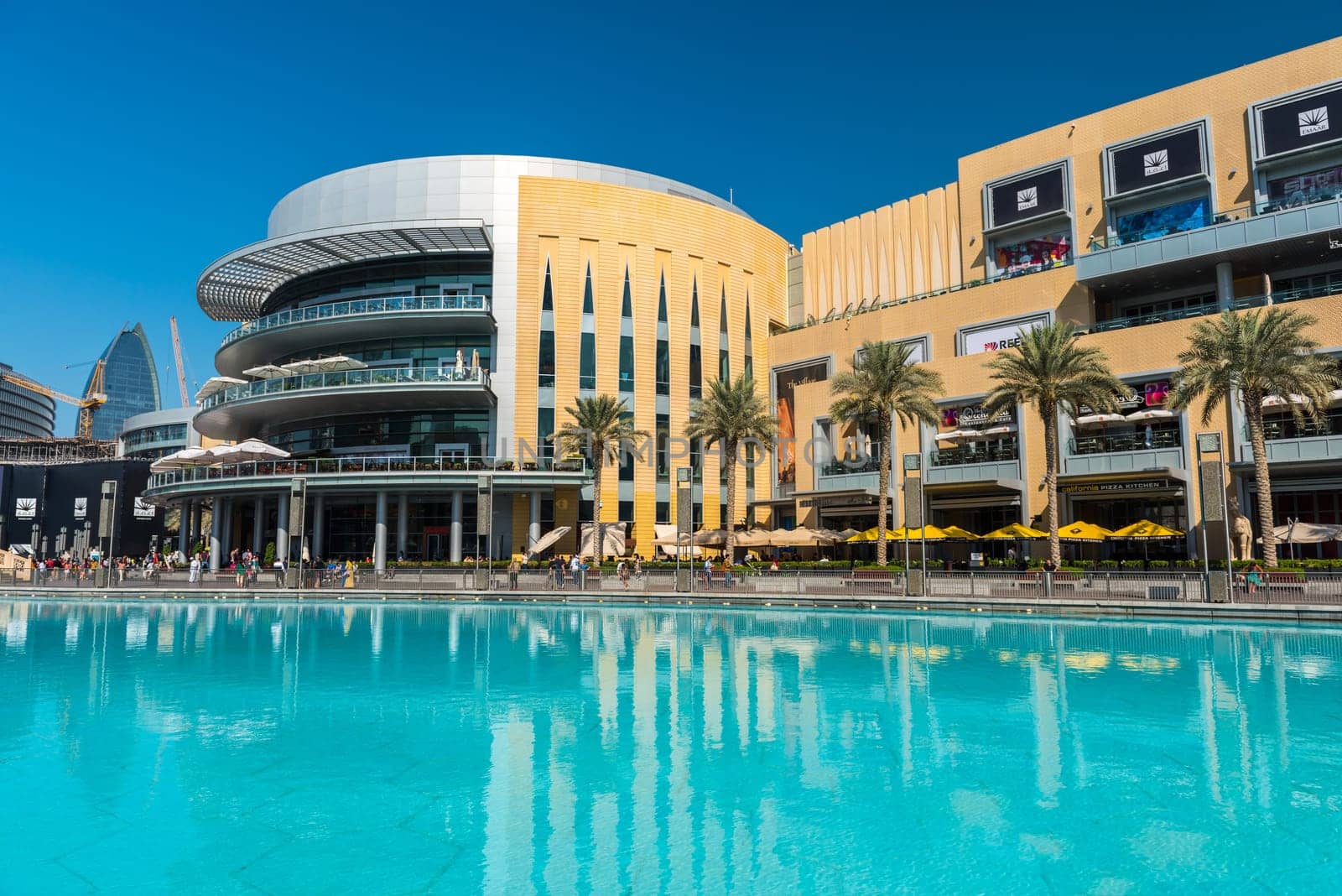UAE, DUBAI - JANUARY 02: Dubai shopping mall exterior on January 02, 2015 in Dubai, United Arab Emirates