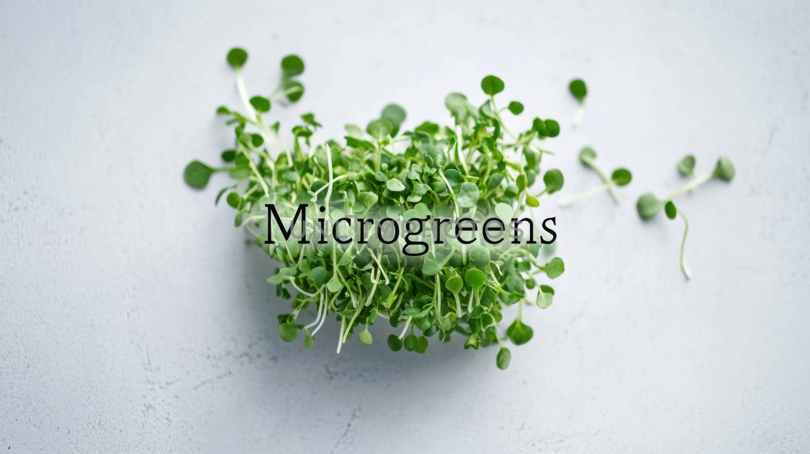 Microgreens sprouts background, concept of healthy eating, copy space, AI Generated