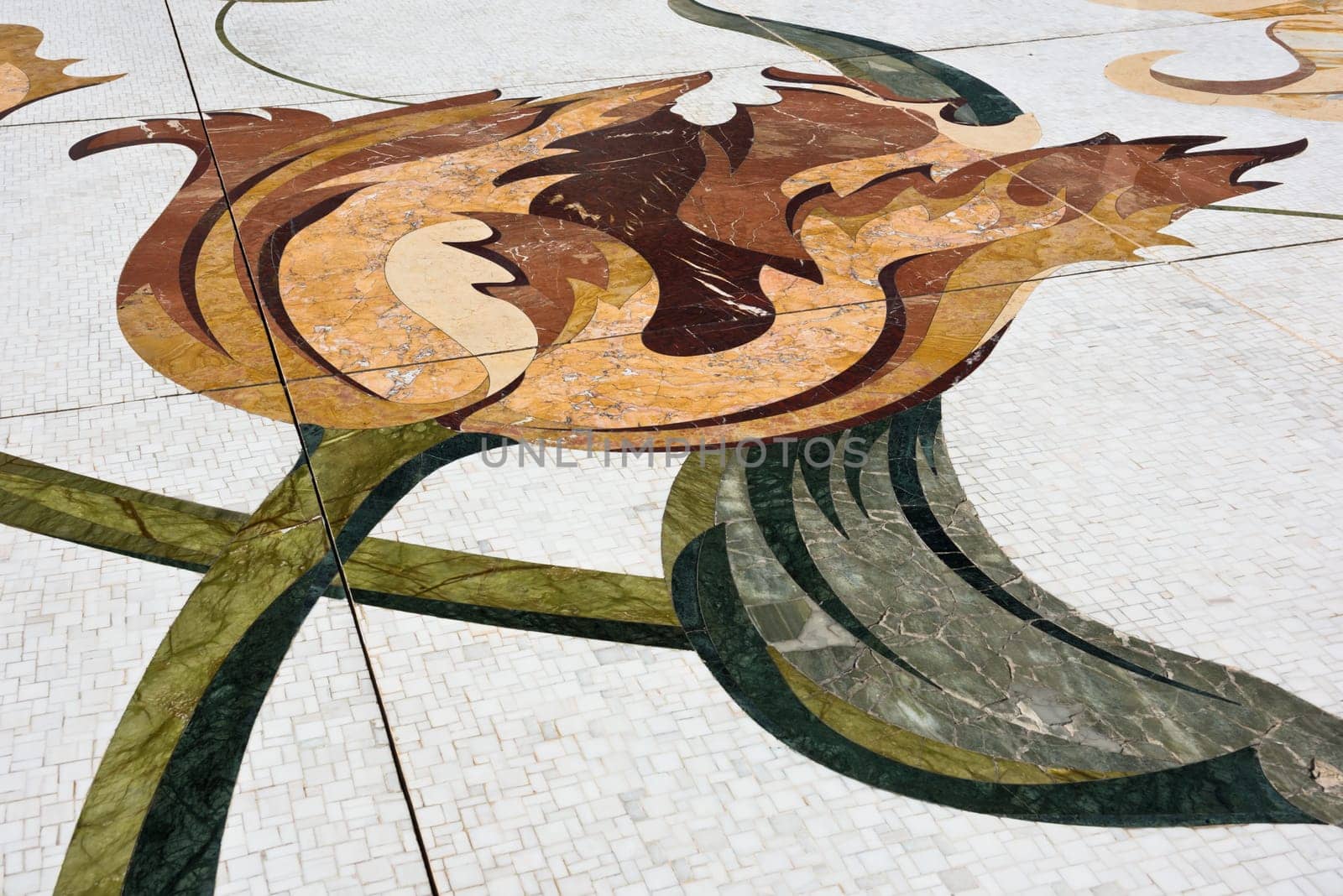 UAE, ABU DHABI - DECEMBER 21: Details of the floor of Sheikh Zayed White Mosque in Abu Dhabi, UAE on December 21, 2014