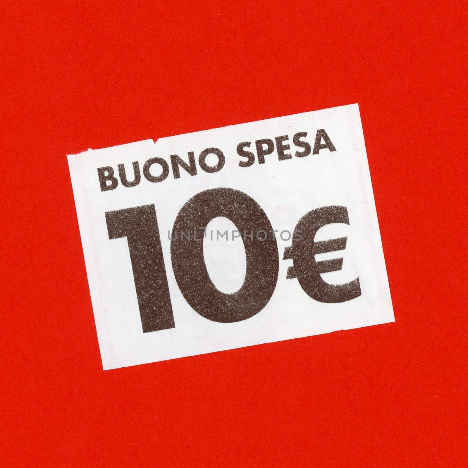 10 Euro buono spesa translation discount coupon