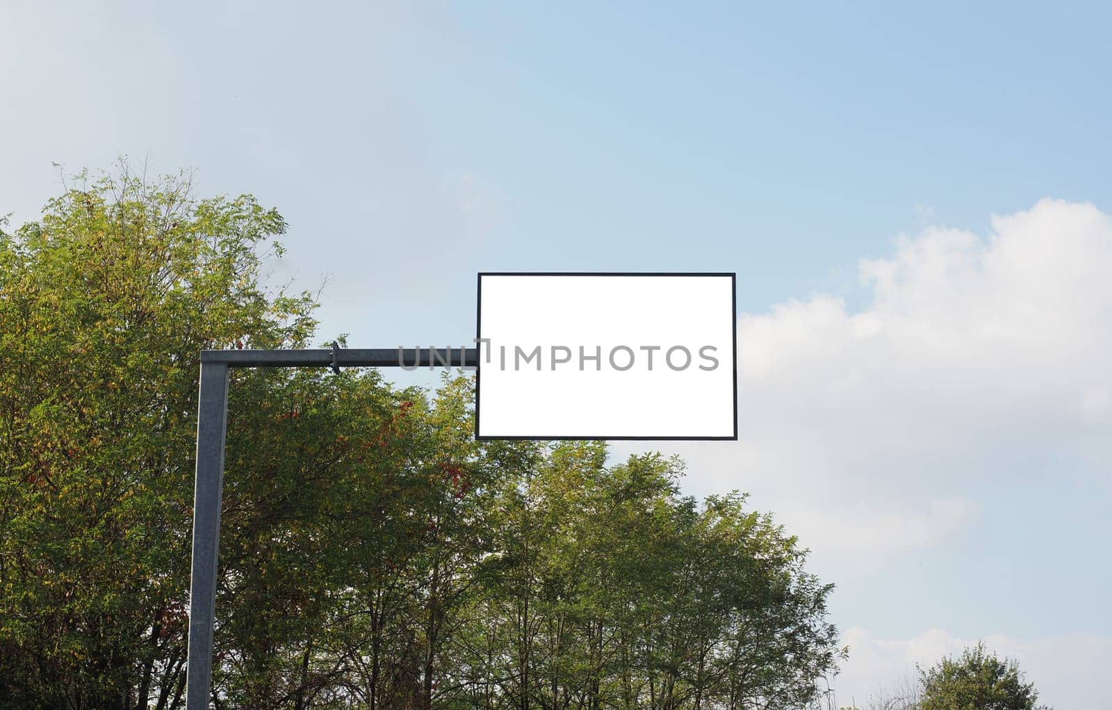 blank billboard hoarding or traffic sign with copy space