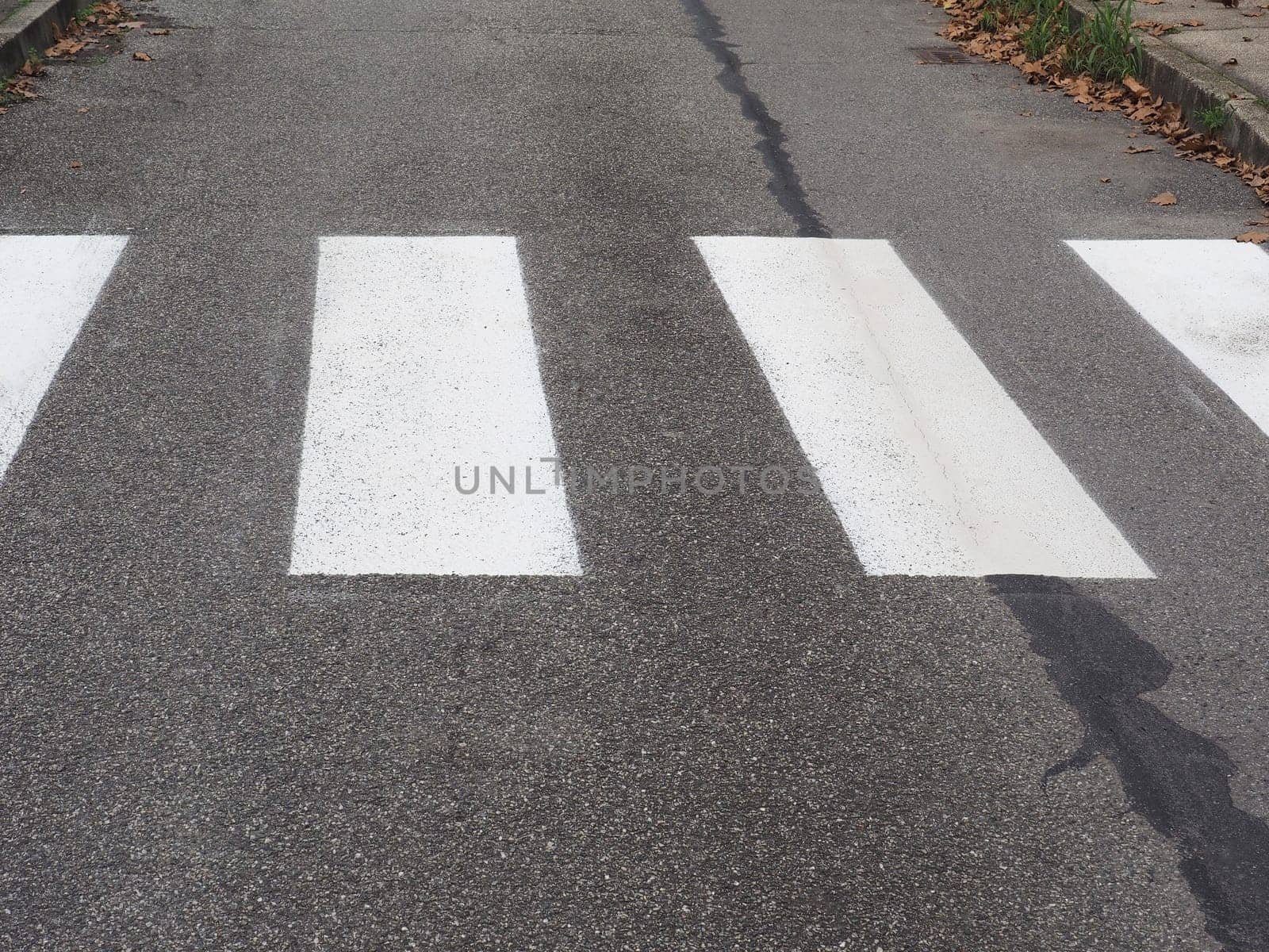 Warning signs, zebra crossing traffic sign in local street