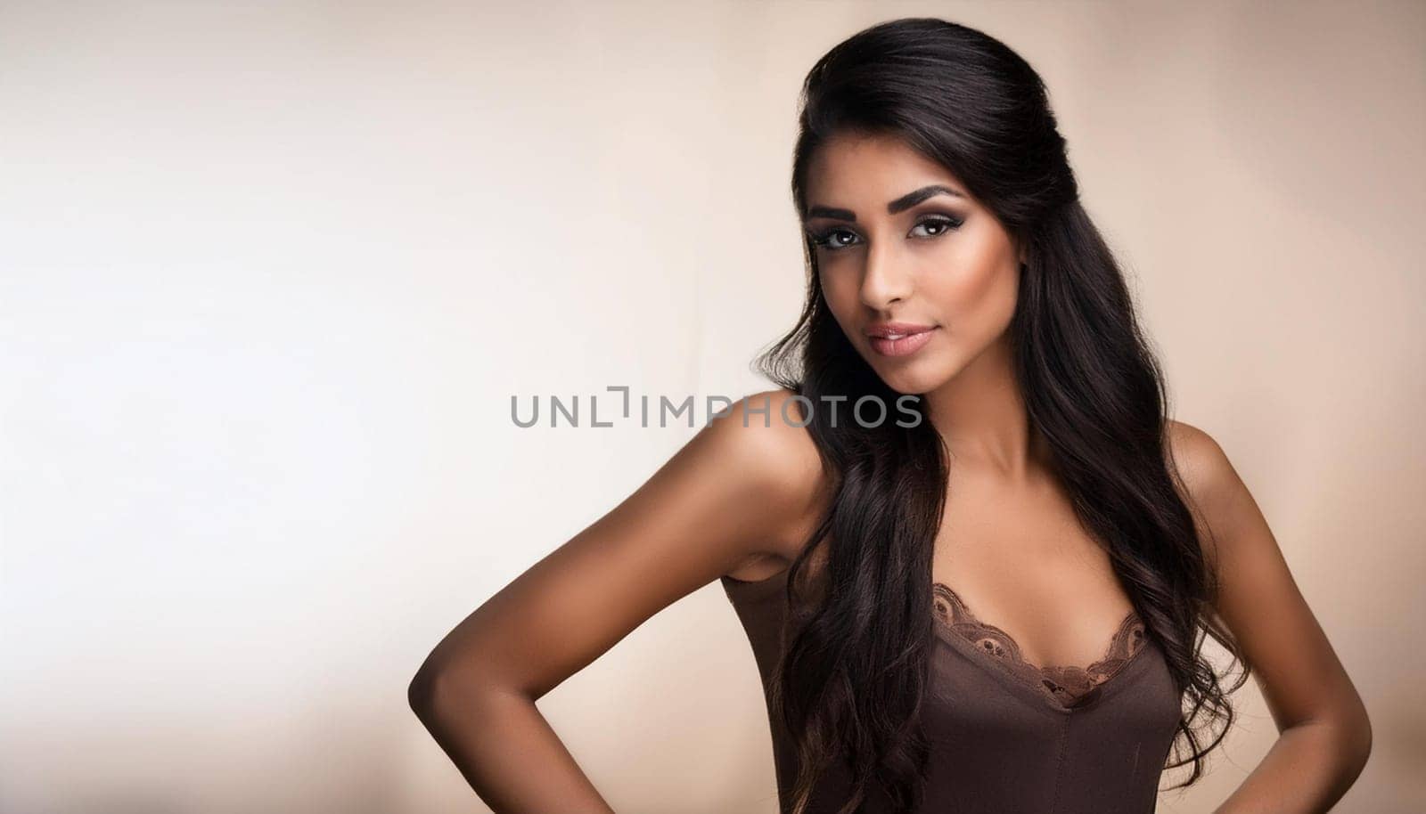 gorgeous young woman portrait, AI generated image