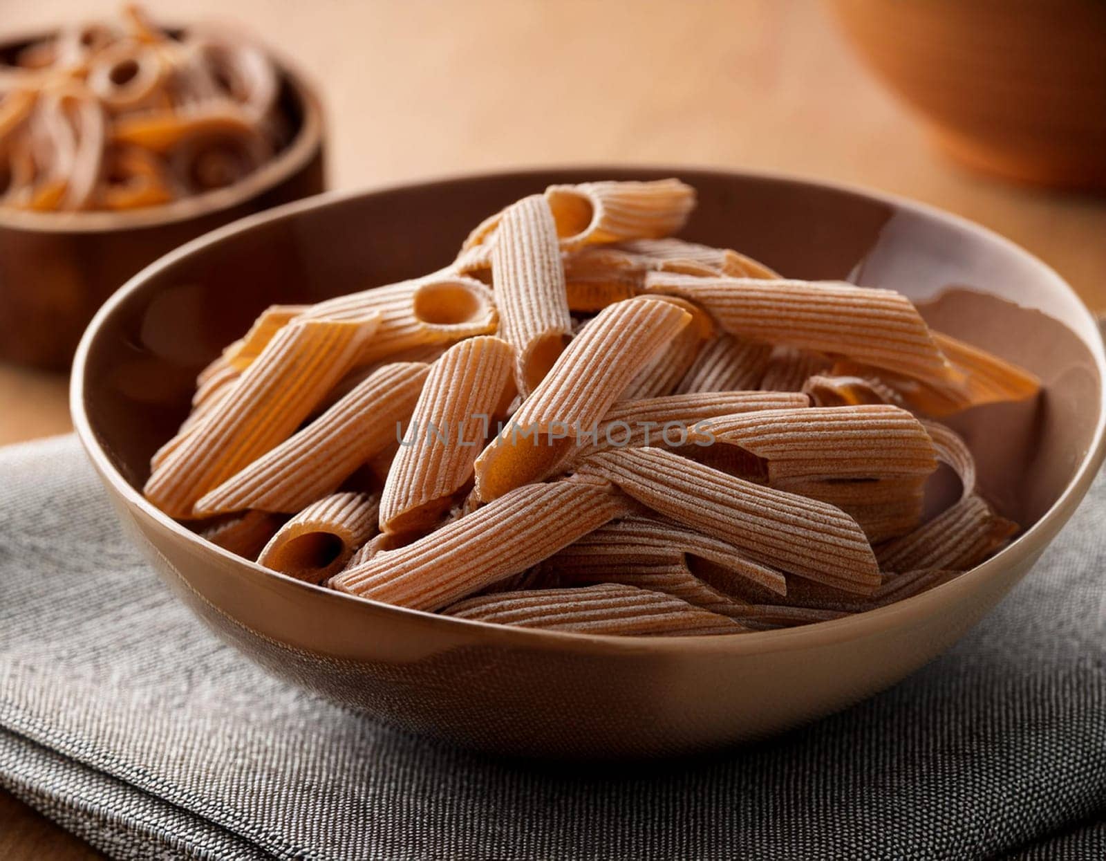 whole grain pasta food, AI generated image
