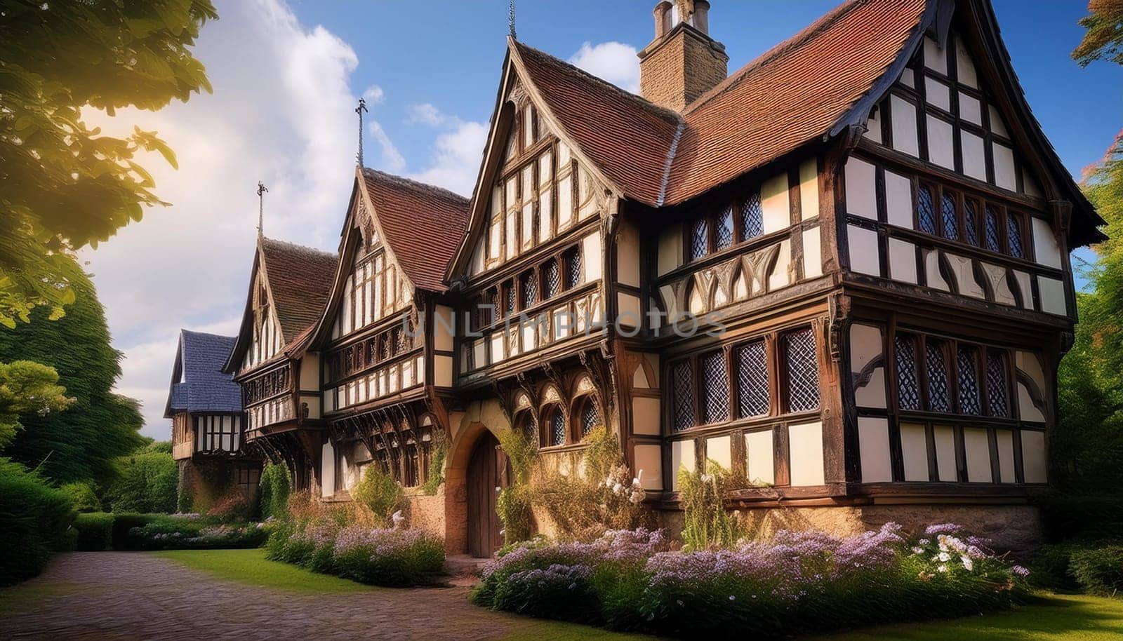 british tudor houses architecture, AI generated image