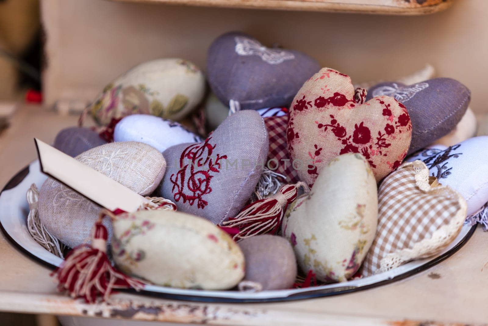 Lavender scented bags at a market in Provence, France