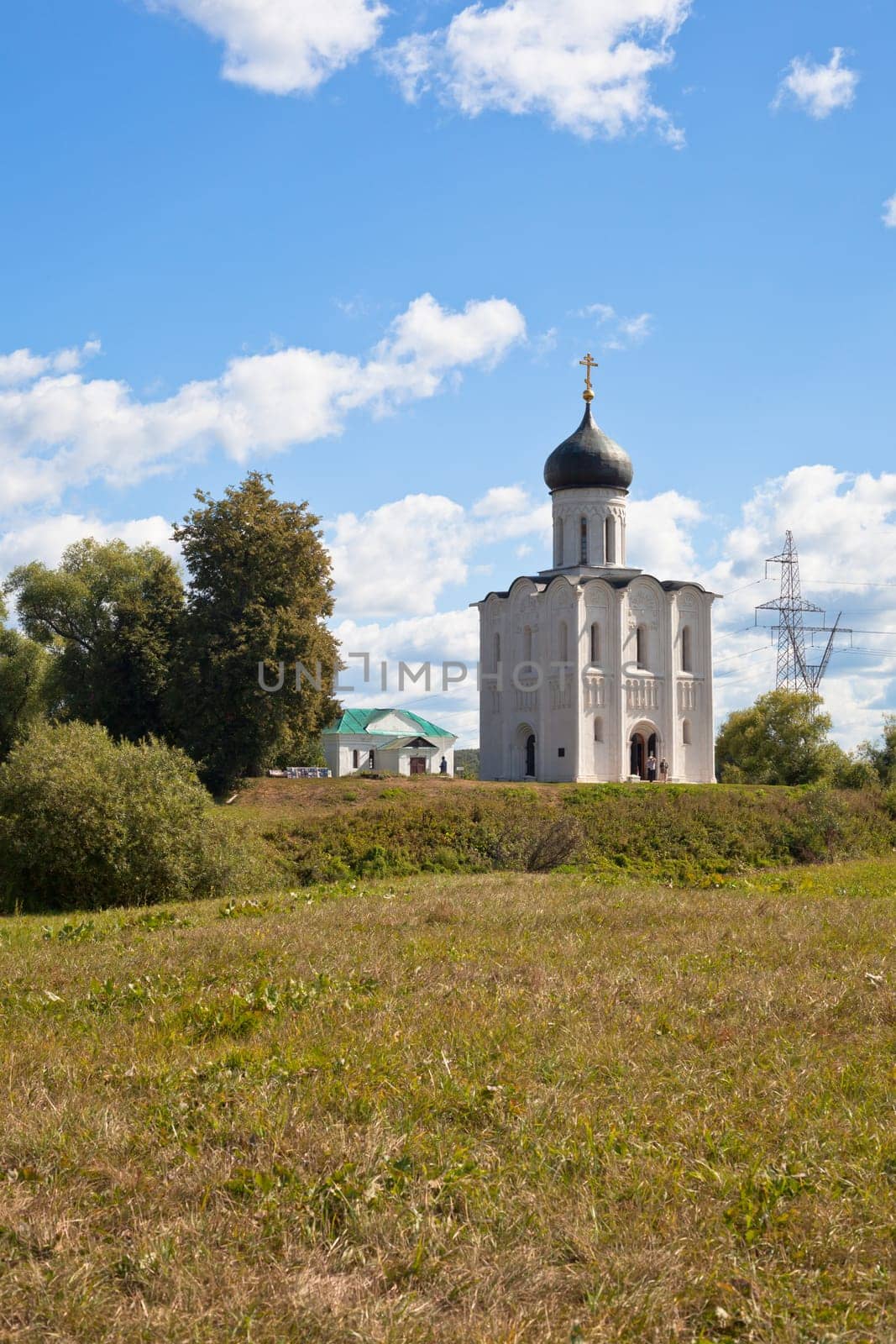 Church of the intercession on the Nerl river in Russia the village Bogolyubovo