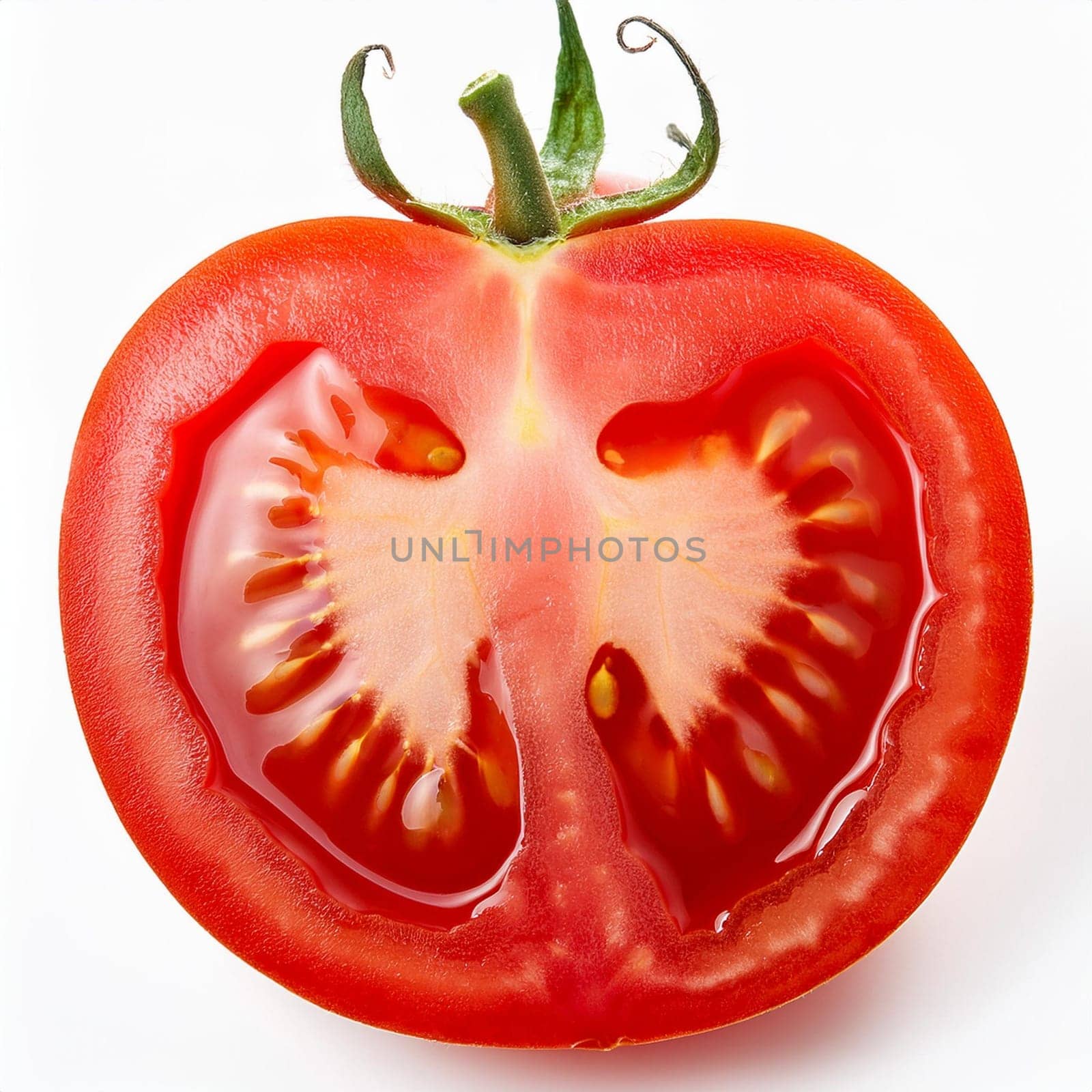 red sliced tomato food, AI generated image