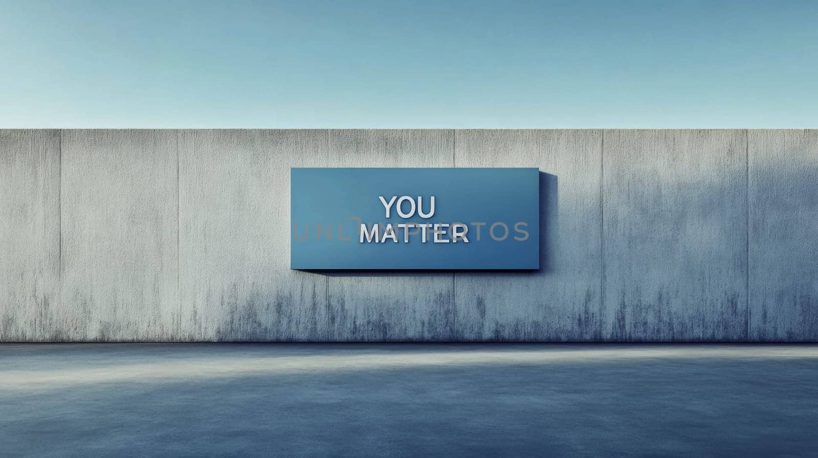 Sign with motivational message You Matter on color background, AI generated