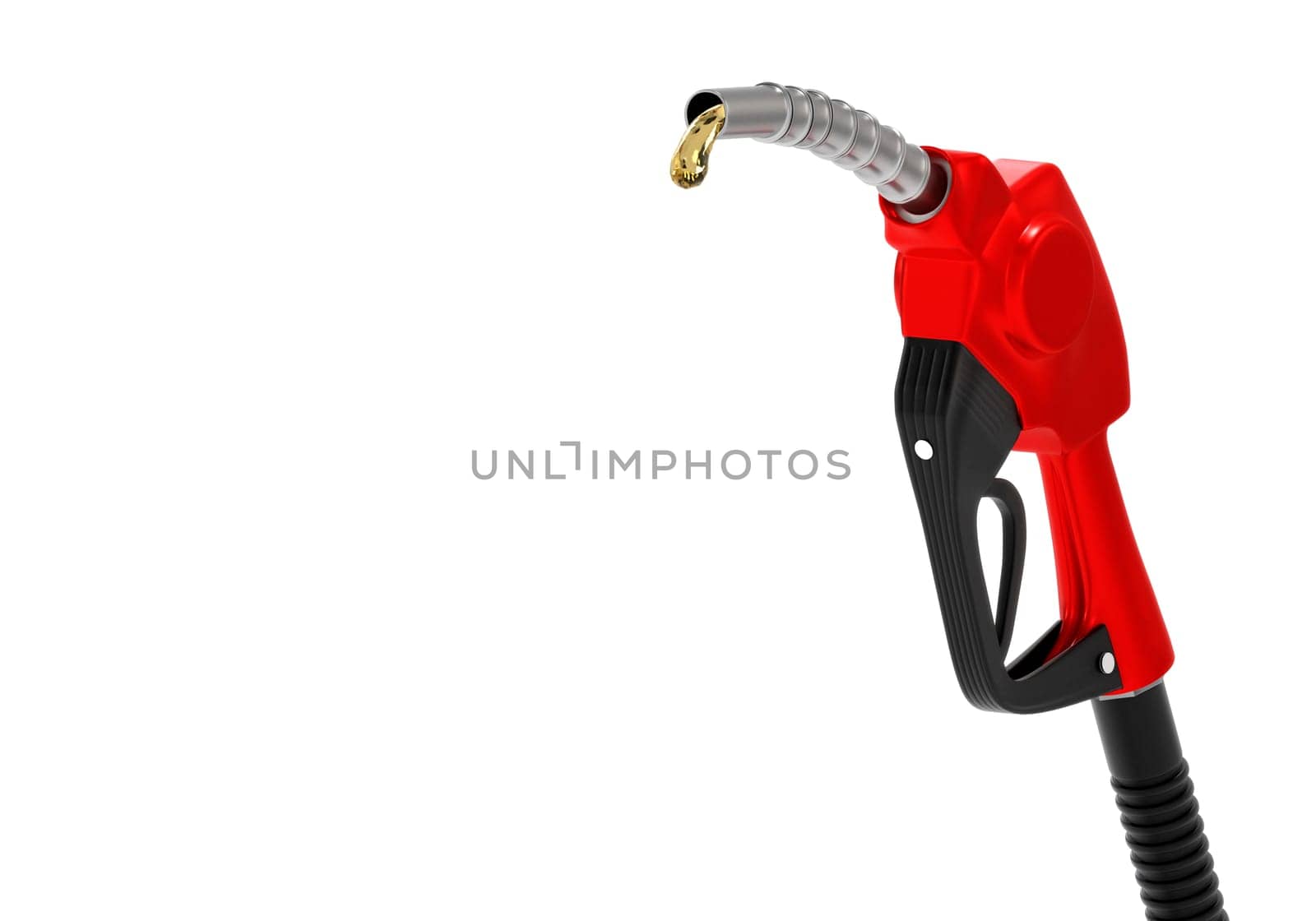Isolated oil drops from a gas station on a white background
