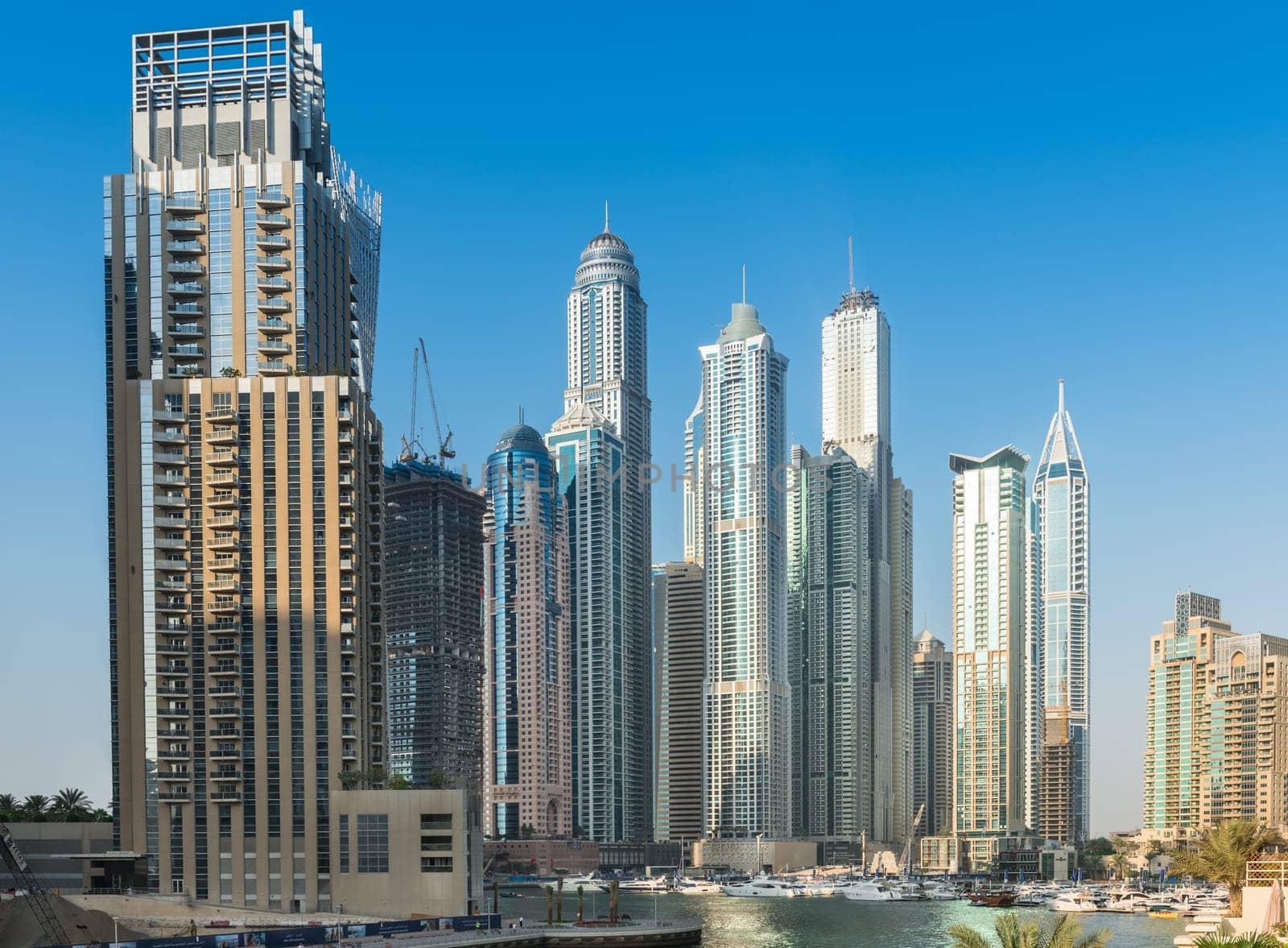 UAE, DUBAI - DECEMBER 31: view of Dubai Marina, United Arab Emirates - the largest man-made marina in the world on December 31, 2014