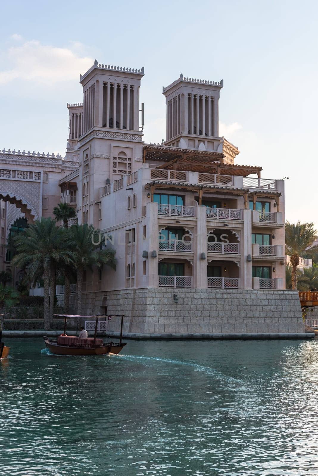UAE, DUBAI - DECEMBER 28: view of Madinat Jumeirah hotel in Dubai on December 28, 2014