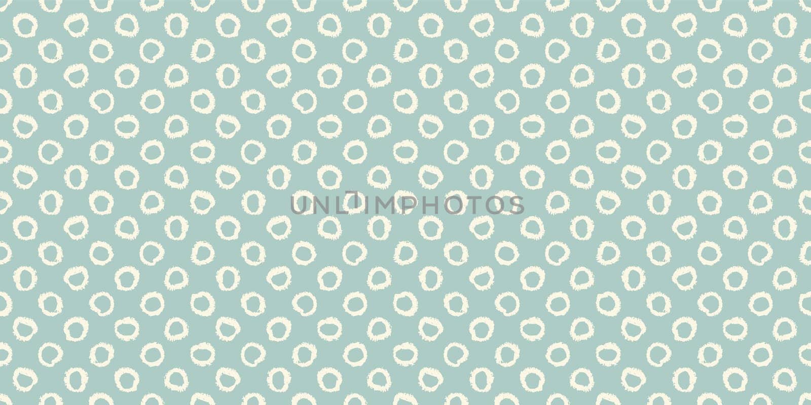 Polka dot seamless pattern with hand painted circles. Vector illustration