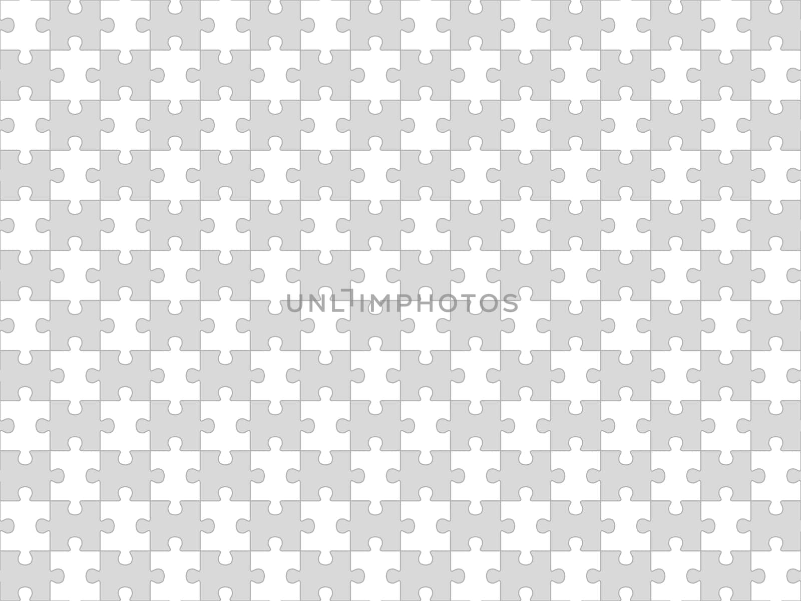 Seamless pattern of completed puzzle pieces grid. Vector illustration