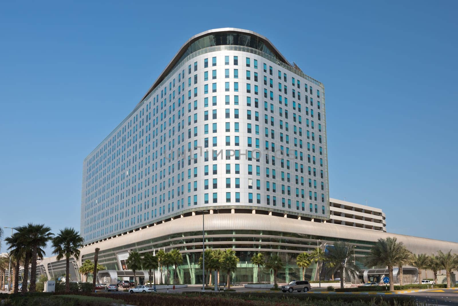 ABU DHABI, UAE - DECEMBER 24: Abu Dhabi Downtown streets with skyscrapers on December 24, 2014. United Arab Emirates
