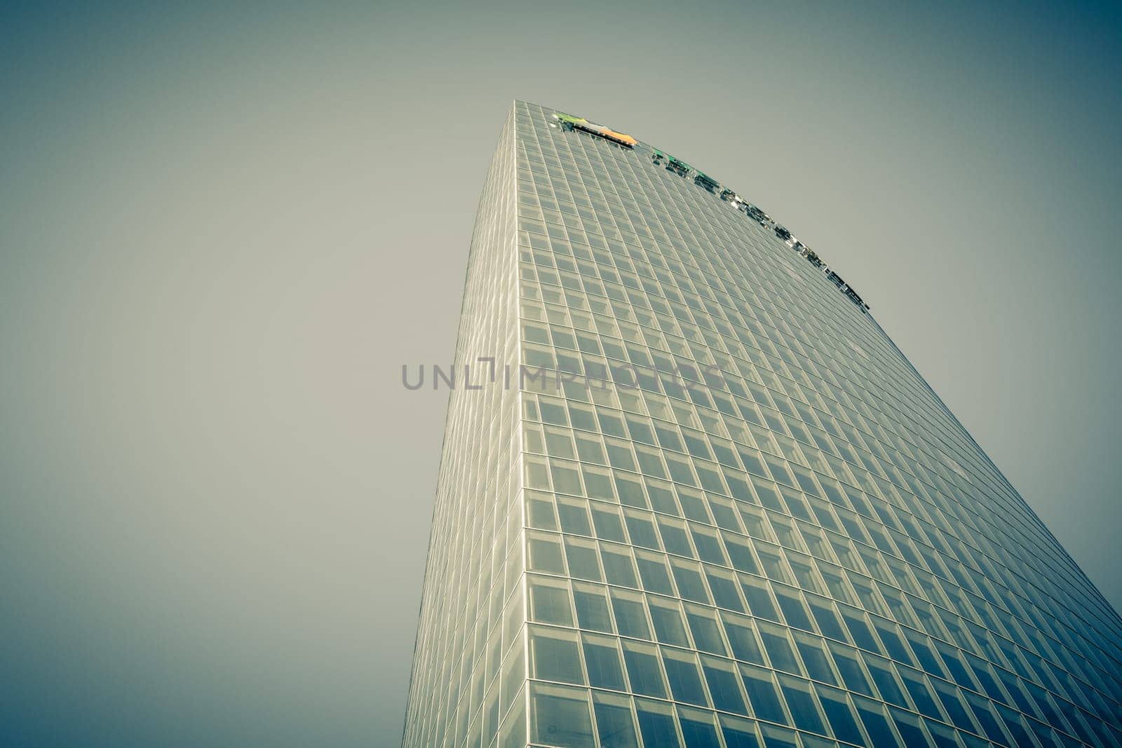 SPAIN, BILBAO - JANUARY 08: Office glass skyscraper building on January 08, 2013