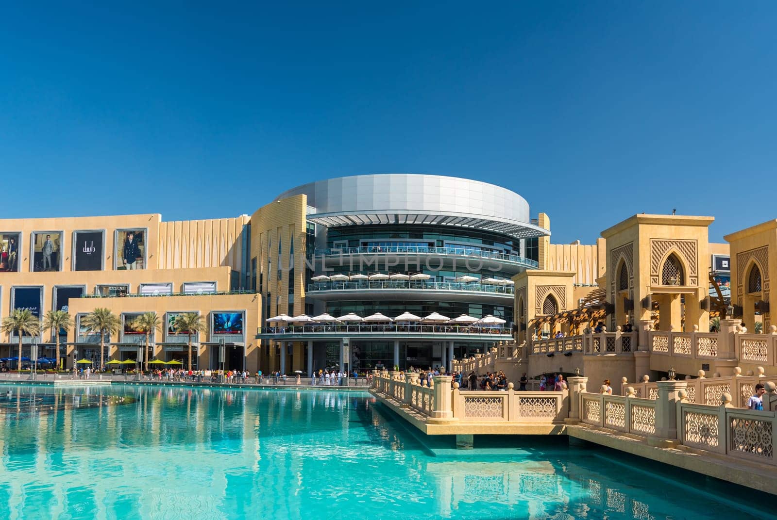 UAE, DUBAI - JANUARY 02: Dubai shopping mall exterior on January 02, 2015 in Dubai, United Arab Emirates