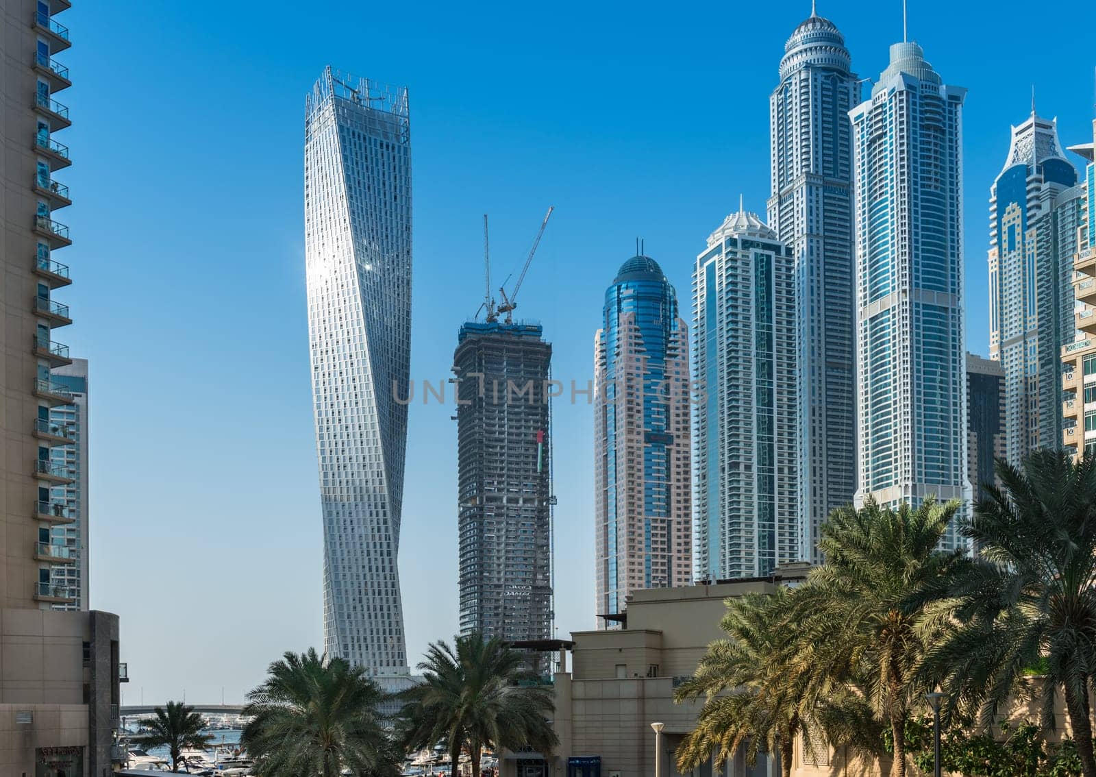UAE, DUBAI - DECEMBER 31: view of Dubai Marina, United Arab Emirates on December 31, 2014